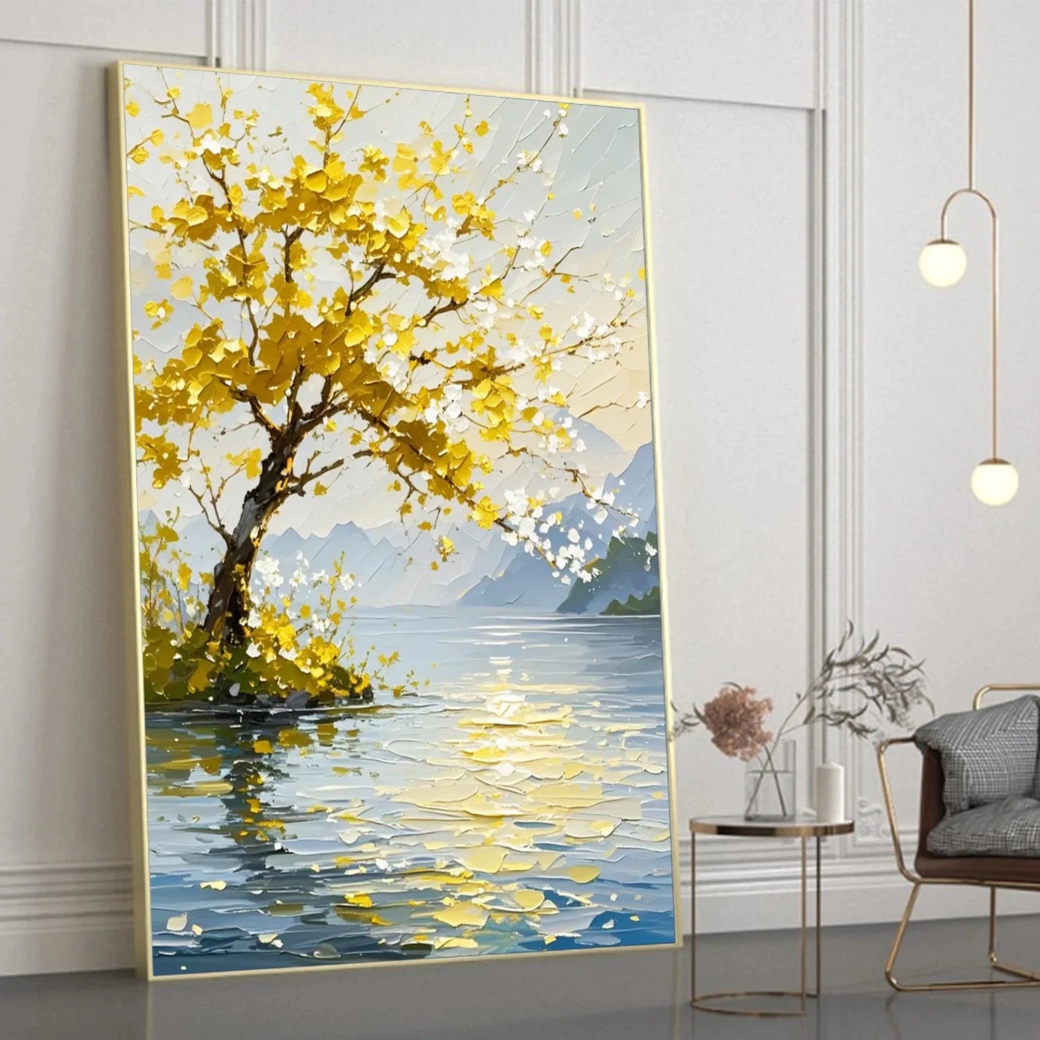 Flower & Tree Abstract Texture Canvas Art #FT 271