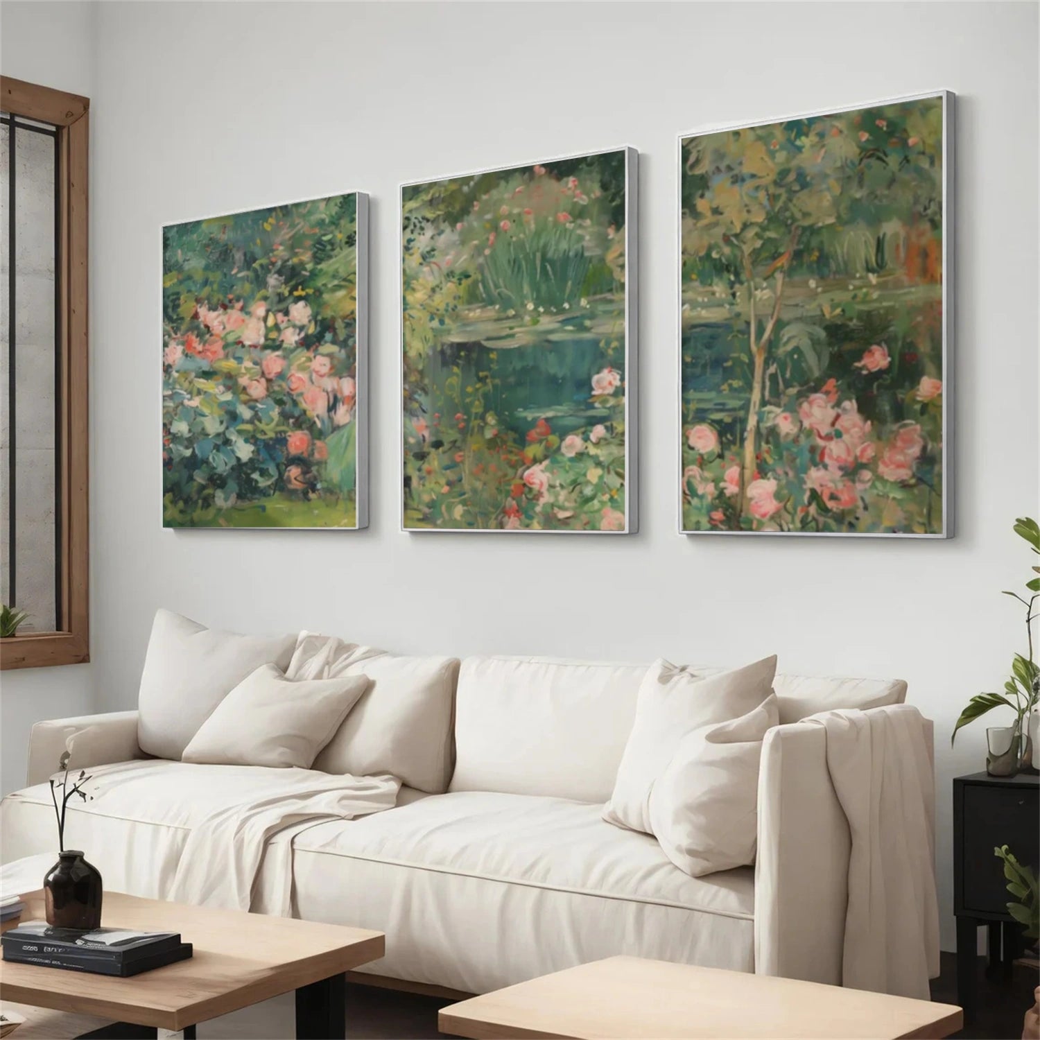 Flower & Tree Abstract  Set of 3 Canvas Art #FT 275