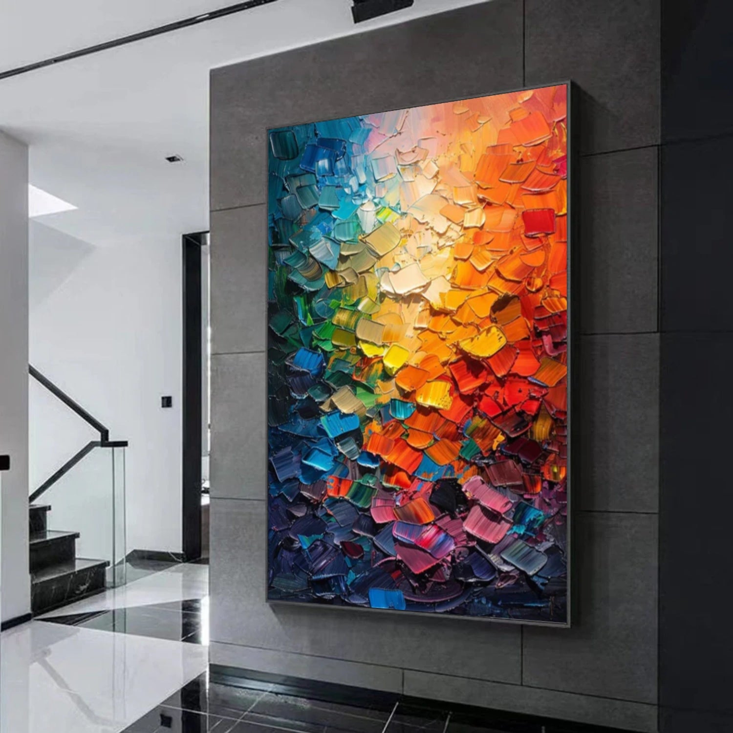 Colorful Abstract Textured Wall Art #AB613