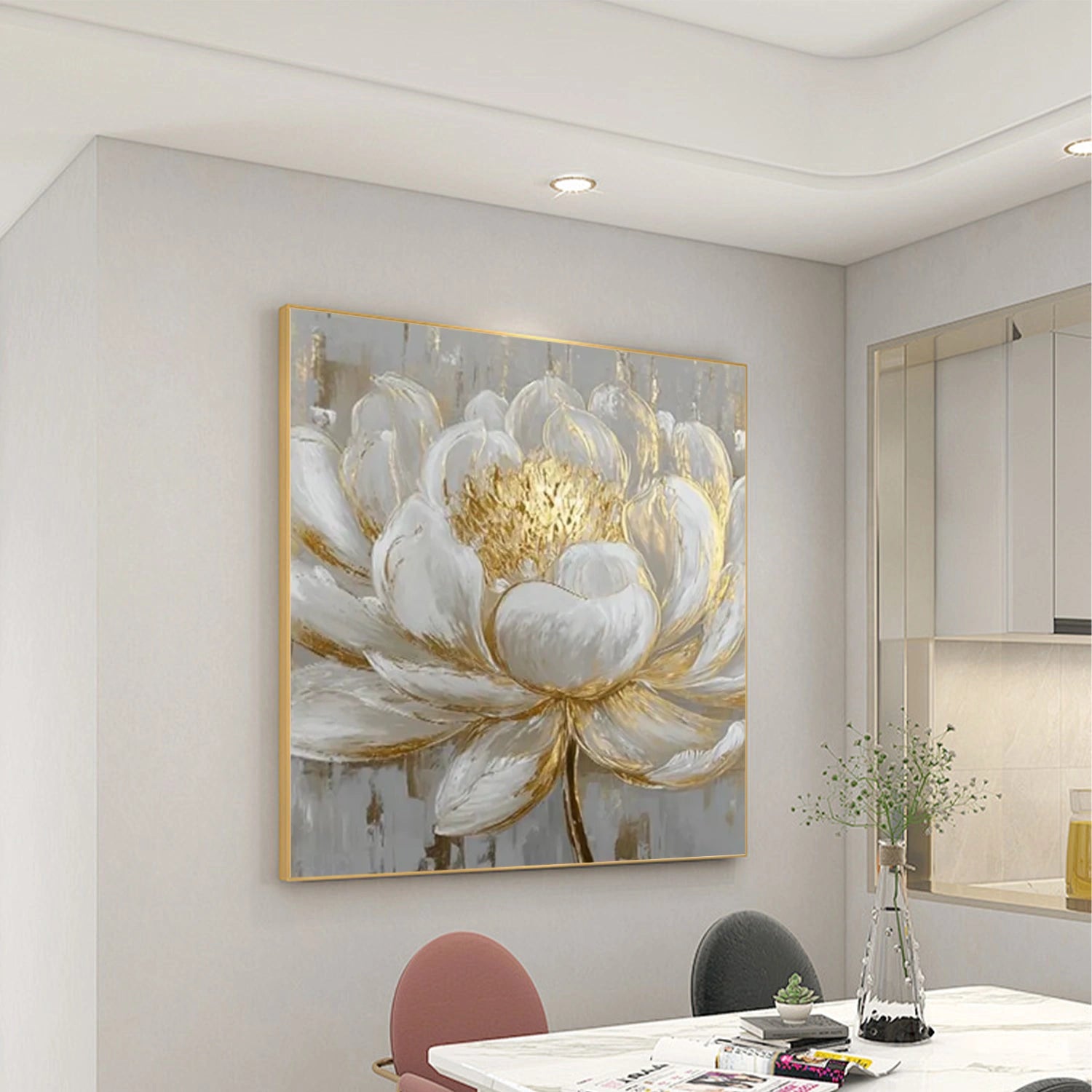 Flower & Tree Abstract Texturte  Canvas Art #FT 245