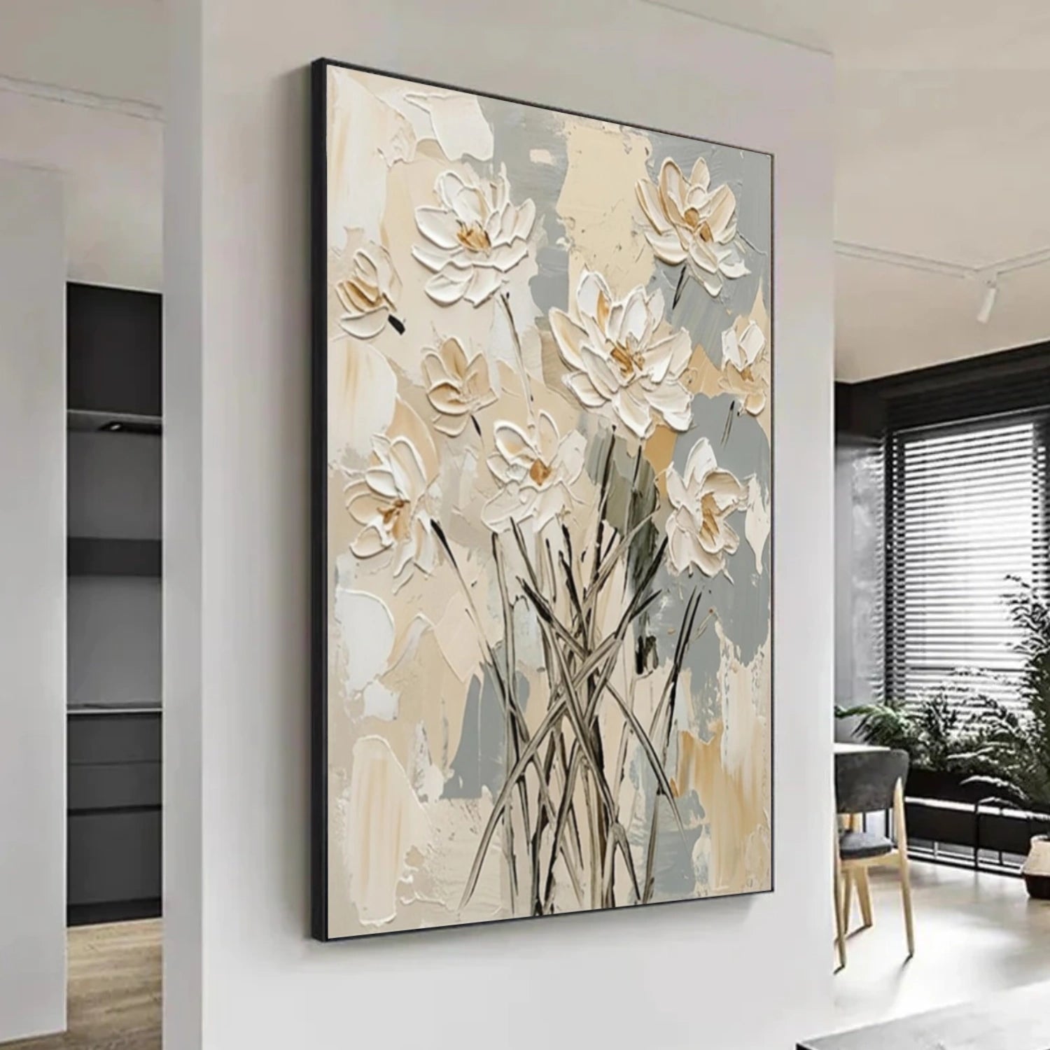 Flower & Tree Abstract Textured Canvas # FT 350