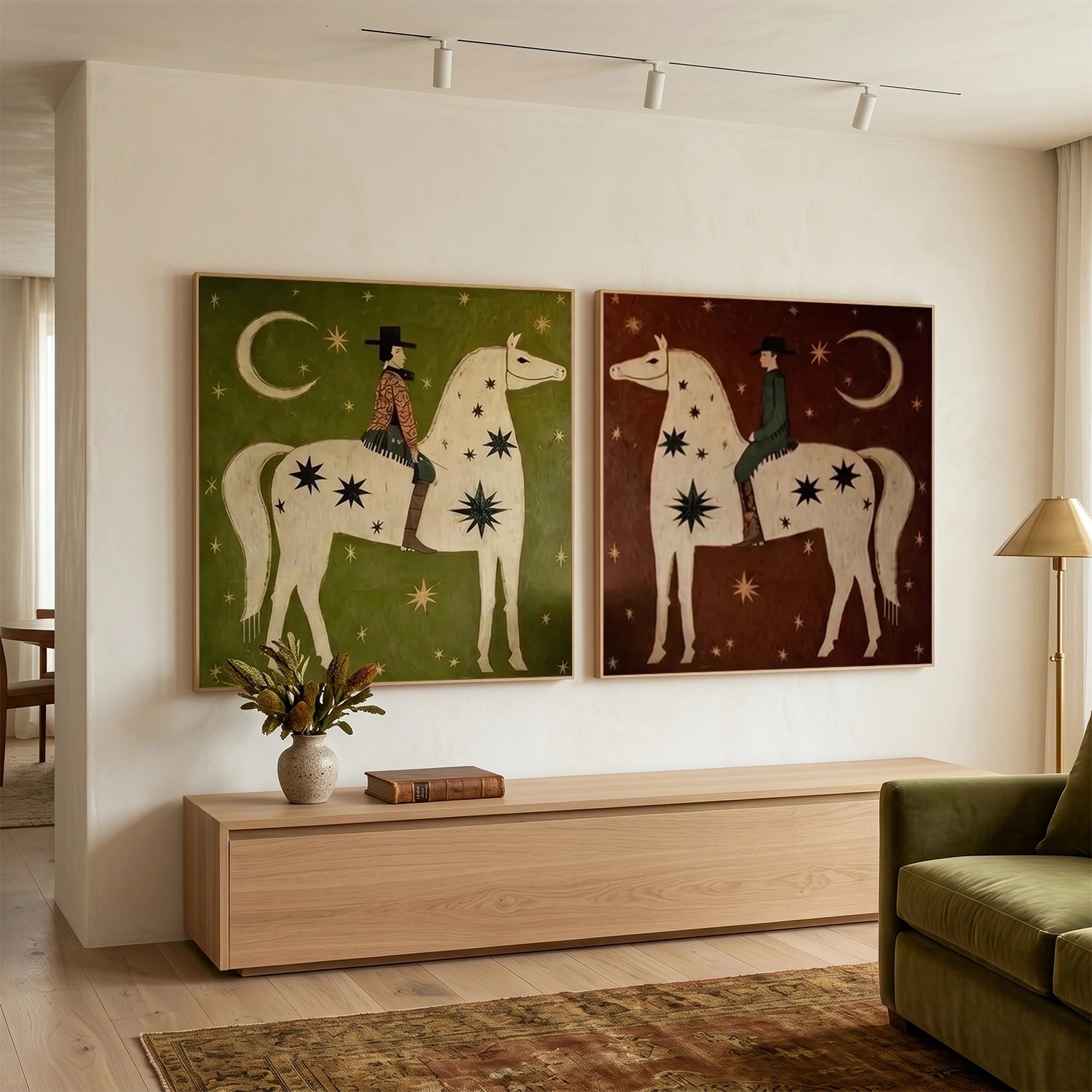 Americana Wall Art Square Set of 2 #VE085