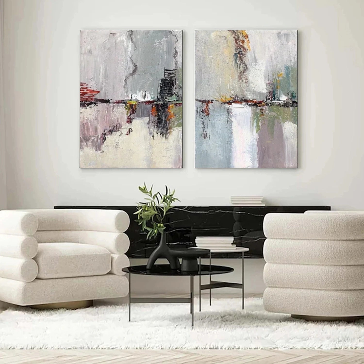 Abstract Painting Set of 2 #AB 412