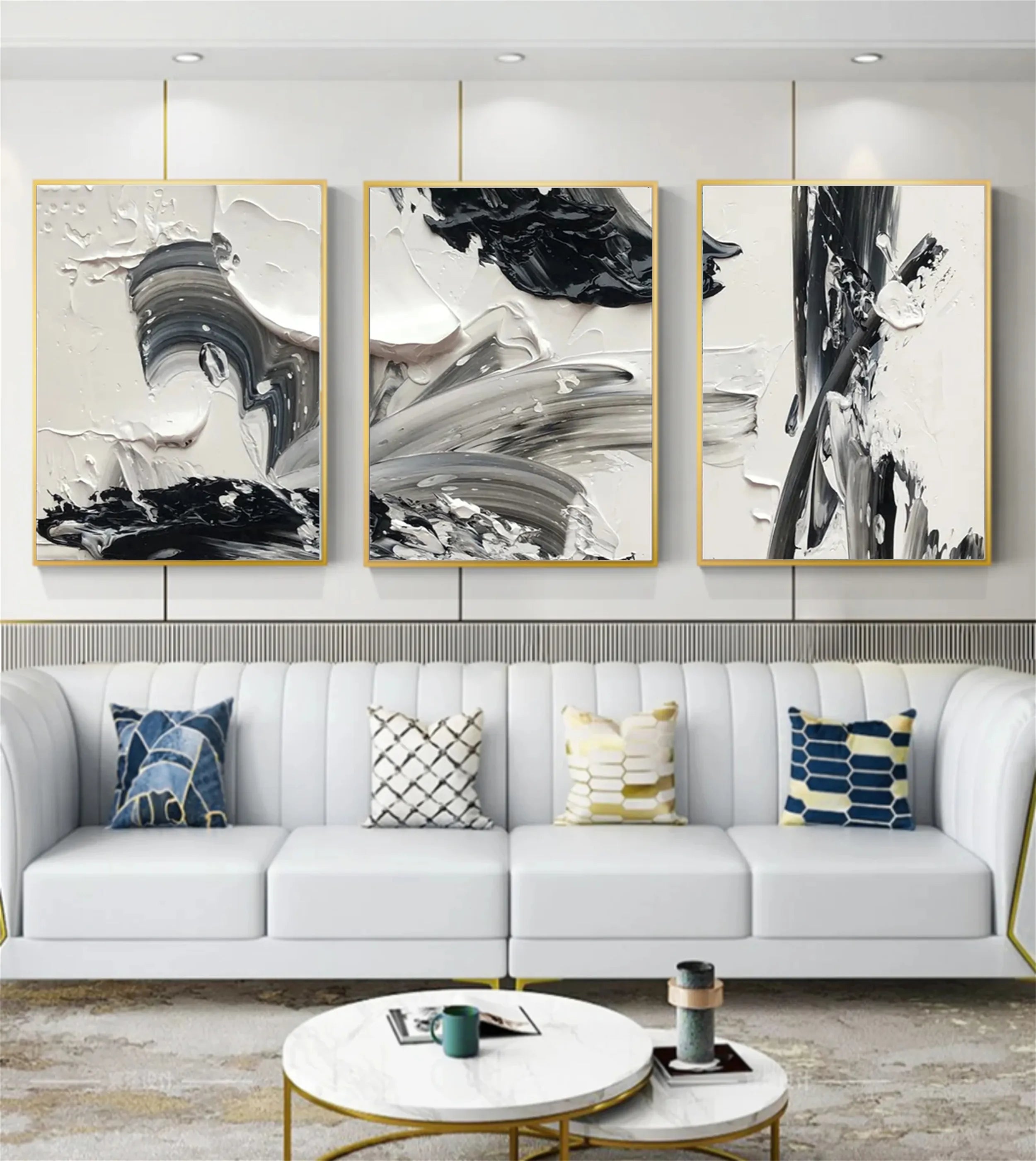 Minimalistic Balance Canvas Painting Set of 3 #MM285