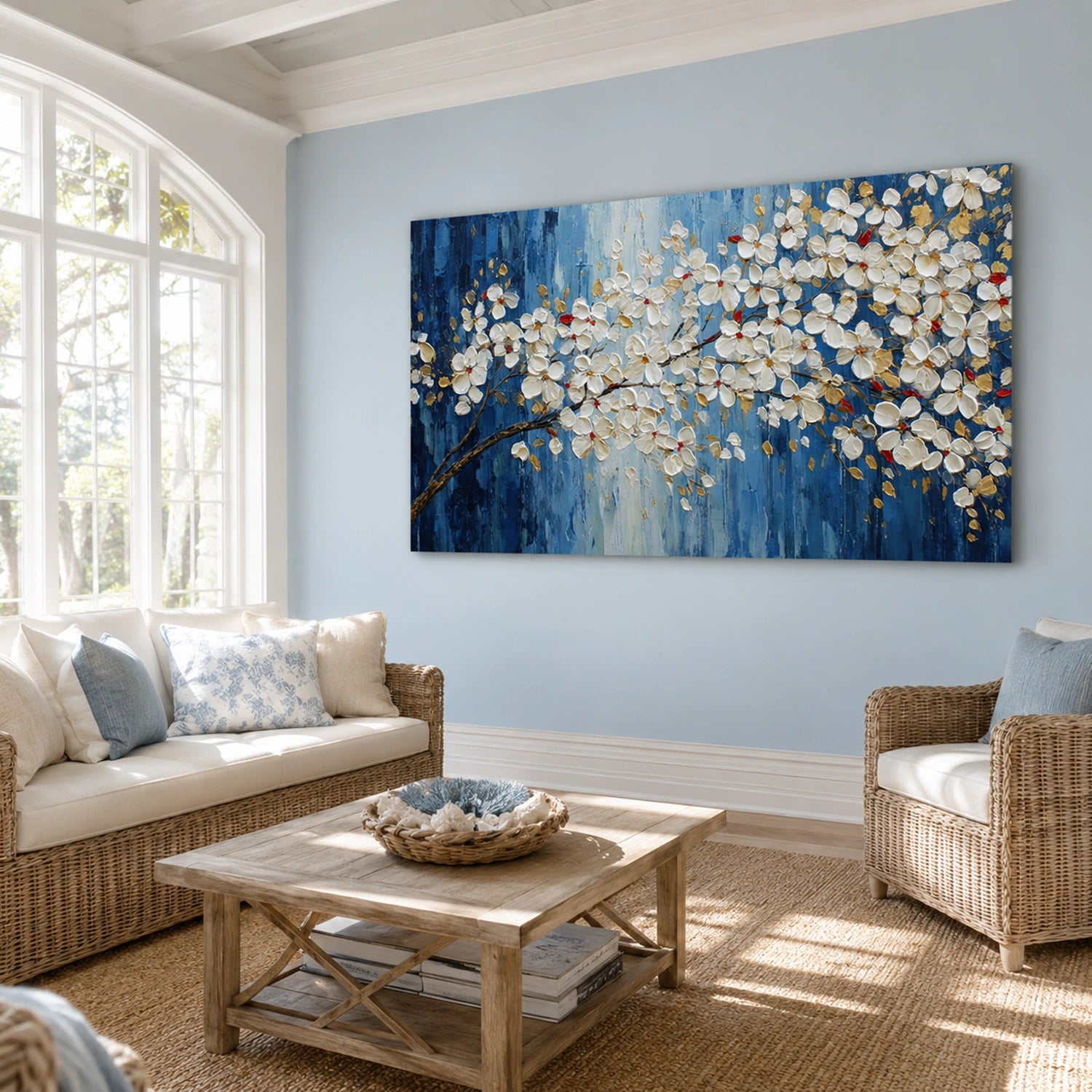 Flower & Tree Abstract Texture Canvas # FT 399