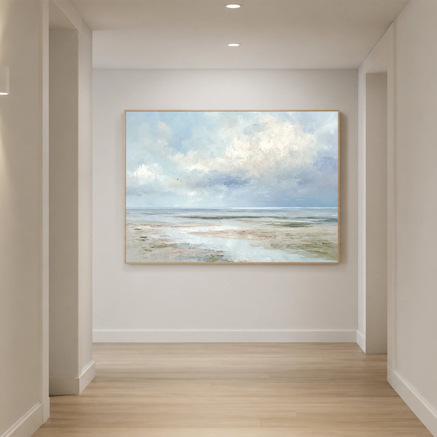 Ocean And Sky Abstract Texture Canvas Art #OS444