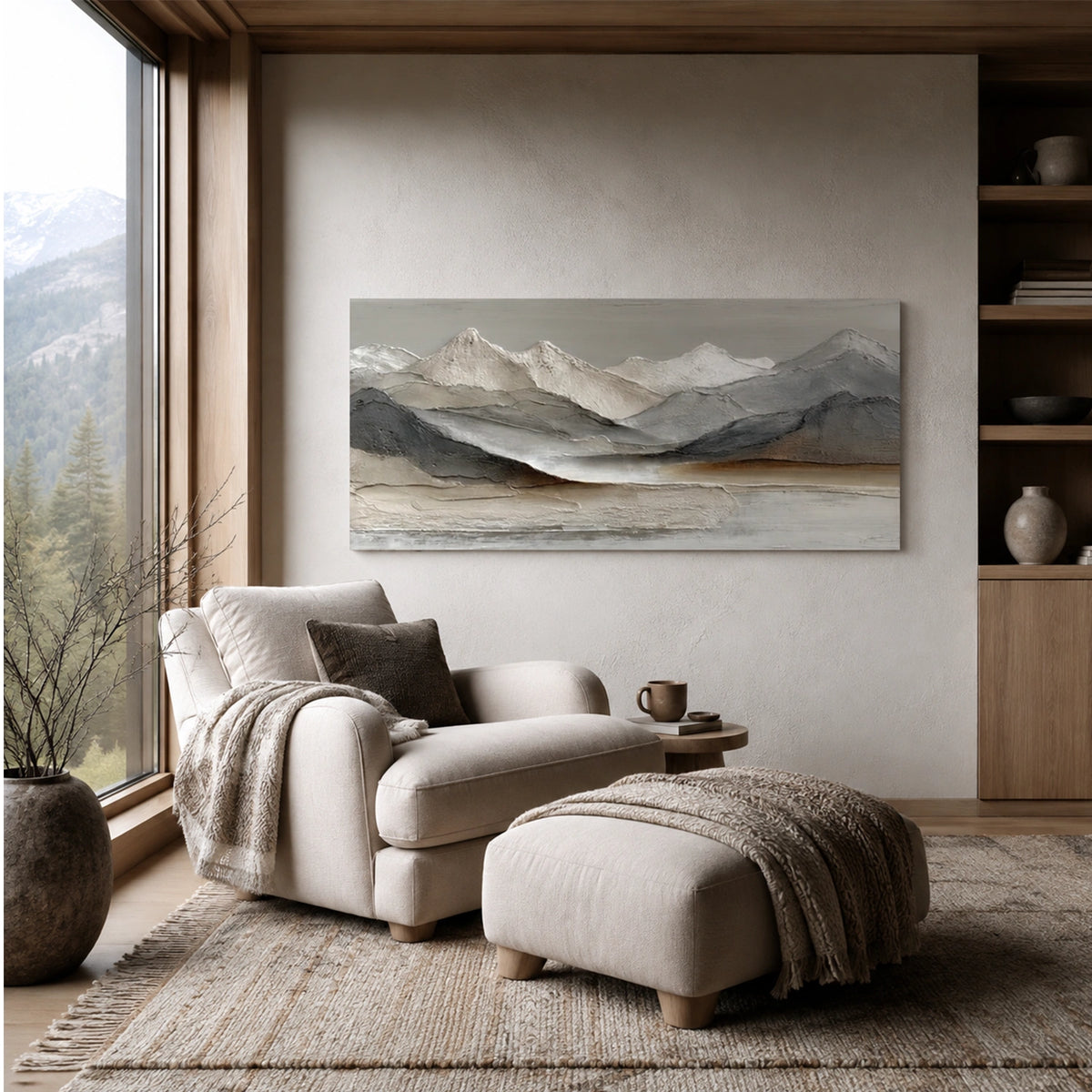 Minimalist Mountain Texture Canvas # MM462