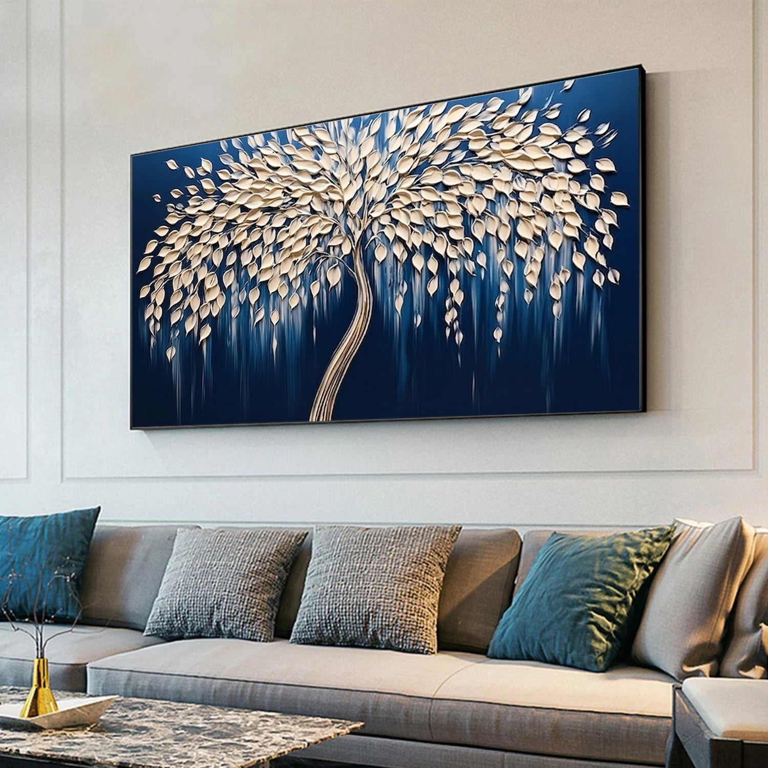 Flower & Tree Abstract Textured Canvas # FT 369