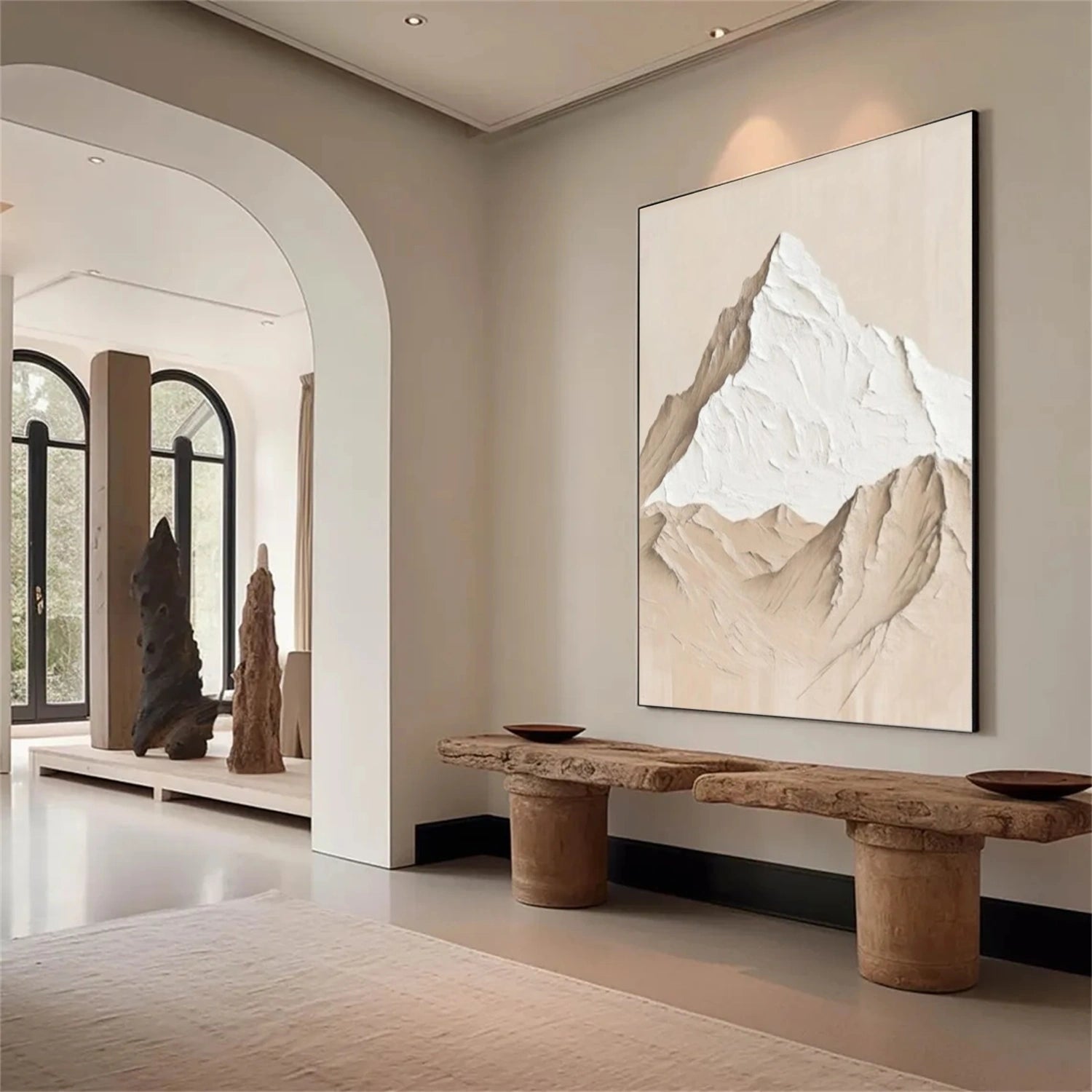 Minimalist Mountain Texture Canvas  # MM395