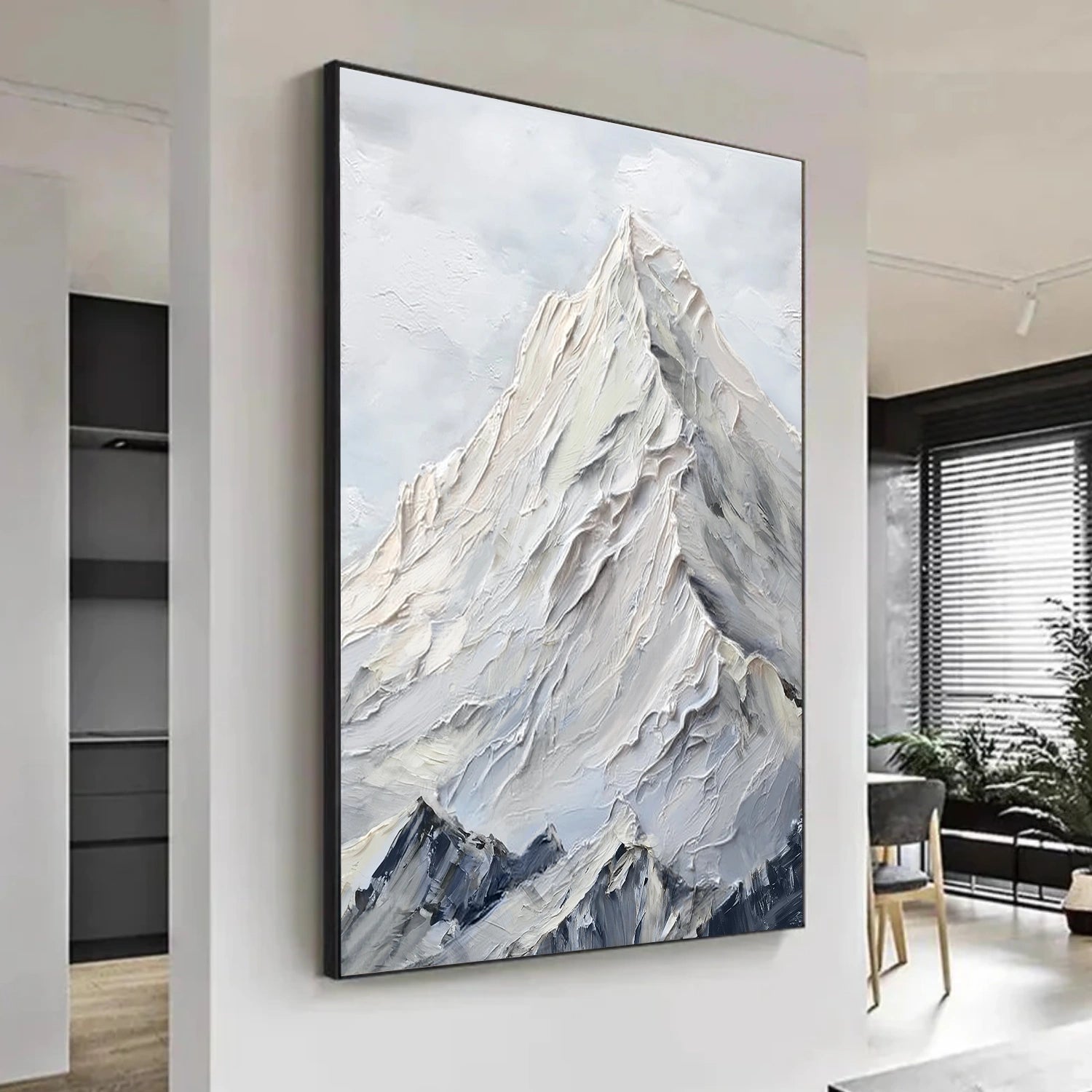 Abstract Mountain Textured Canvas Art #MM330