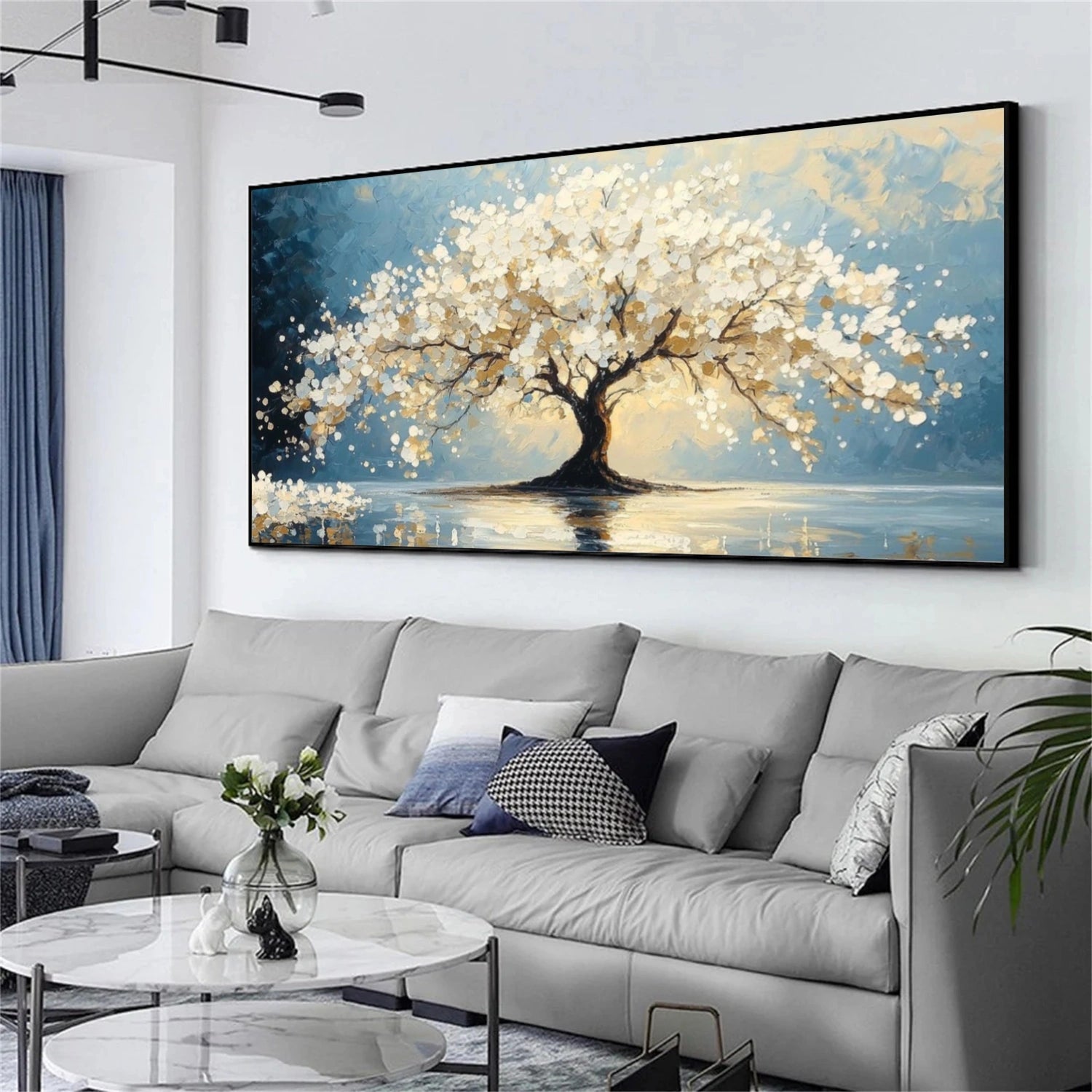 Flower & Tree Abstract Textured Canvas # FT 356