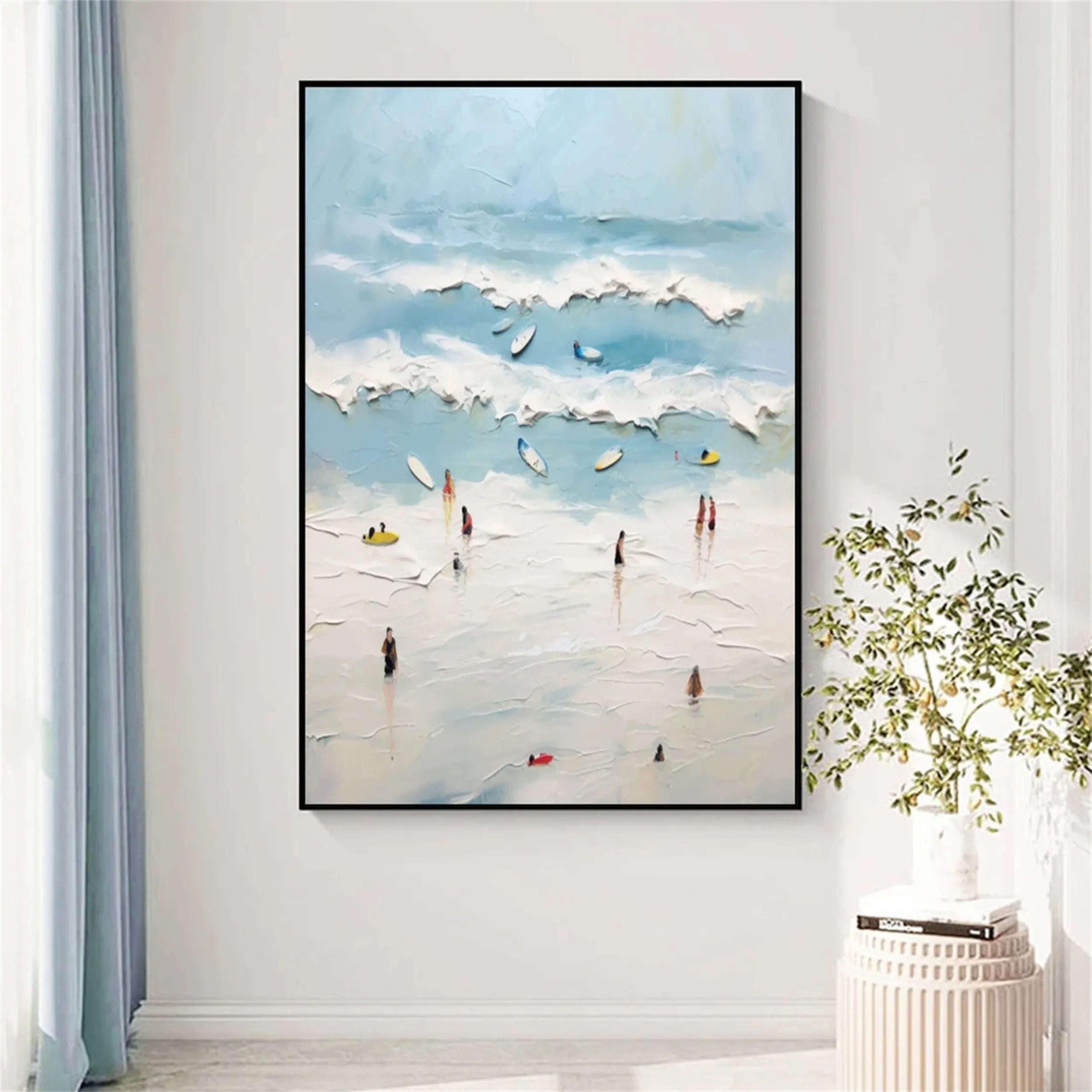 Seascape and Snowy Peak Painting #SP019