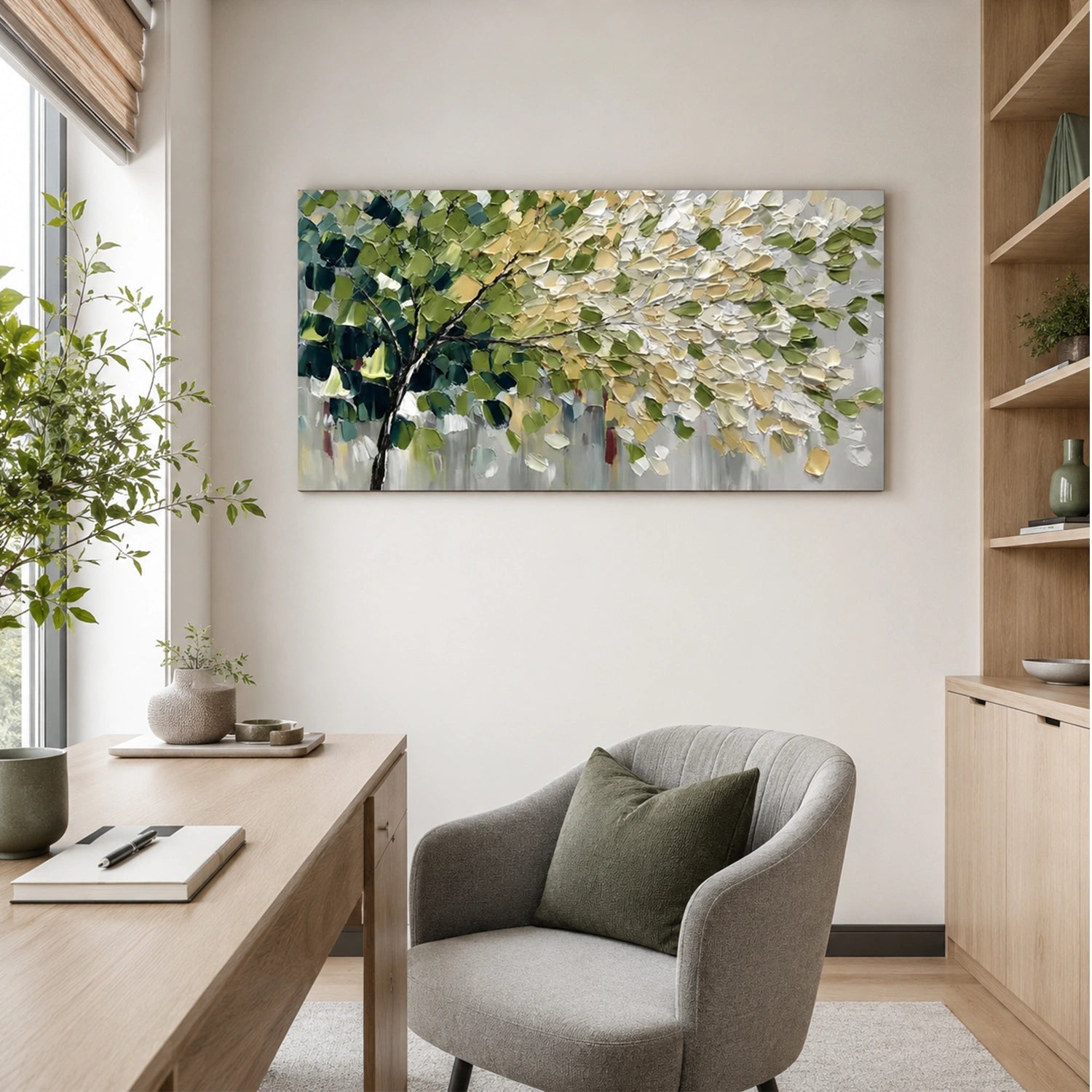 Flower & Tree Abstract Texture Canvas # FT 412