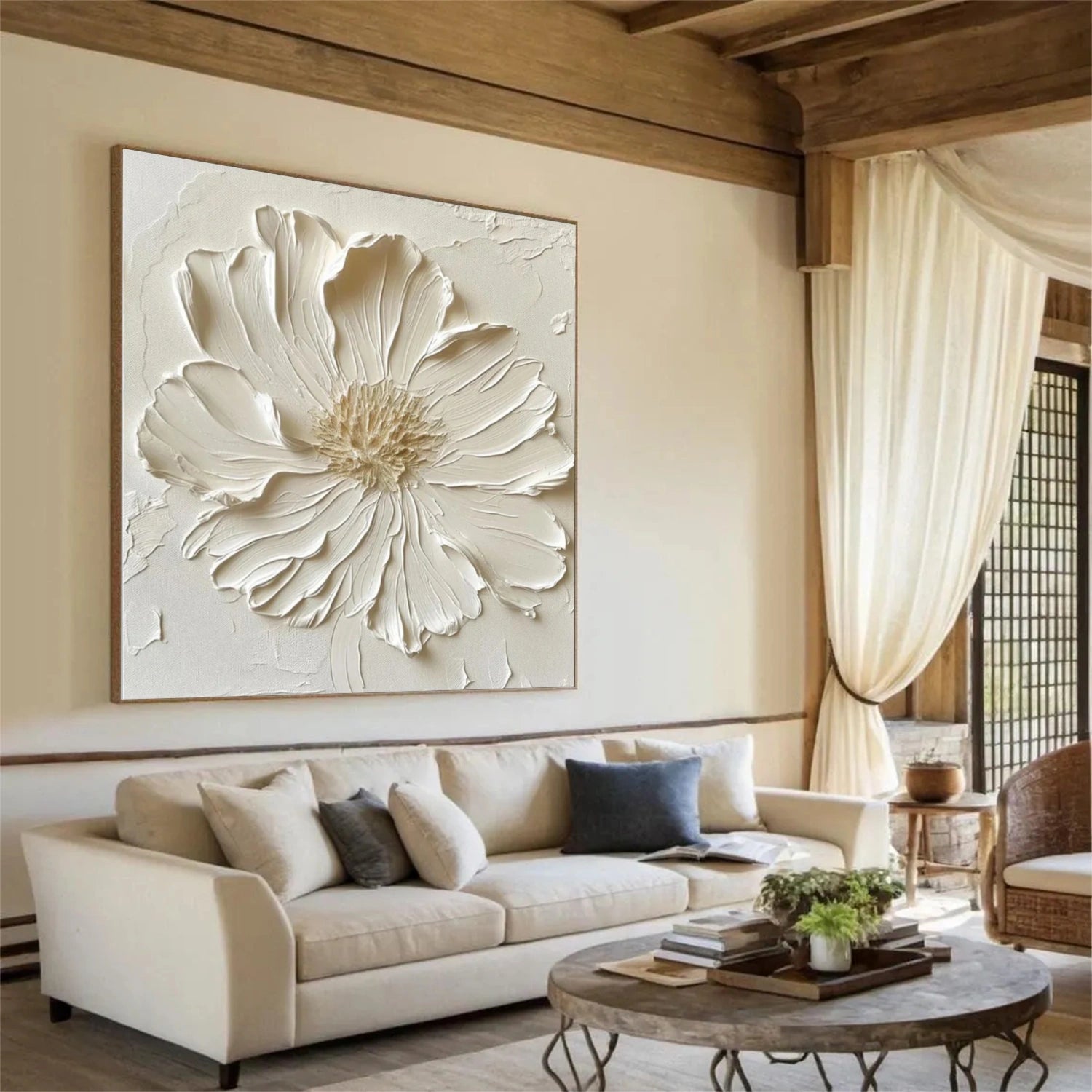 Flower & Tree Abstract Texture Canvas Art #FT 276