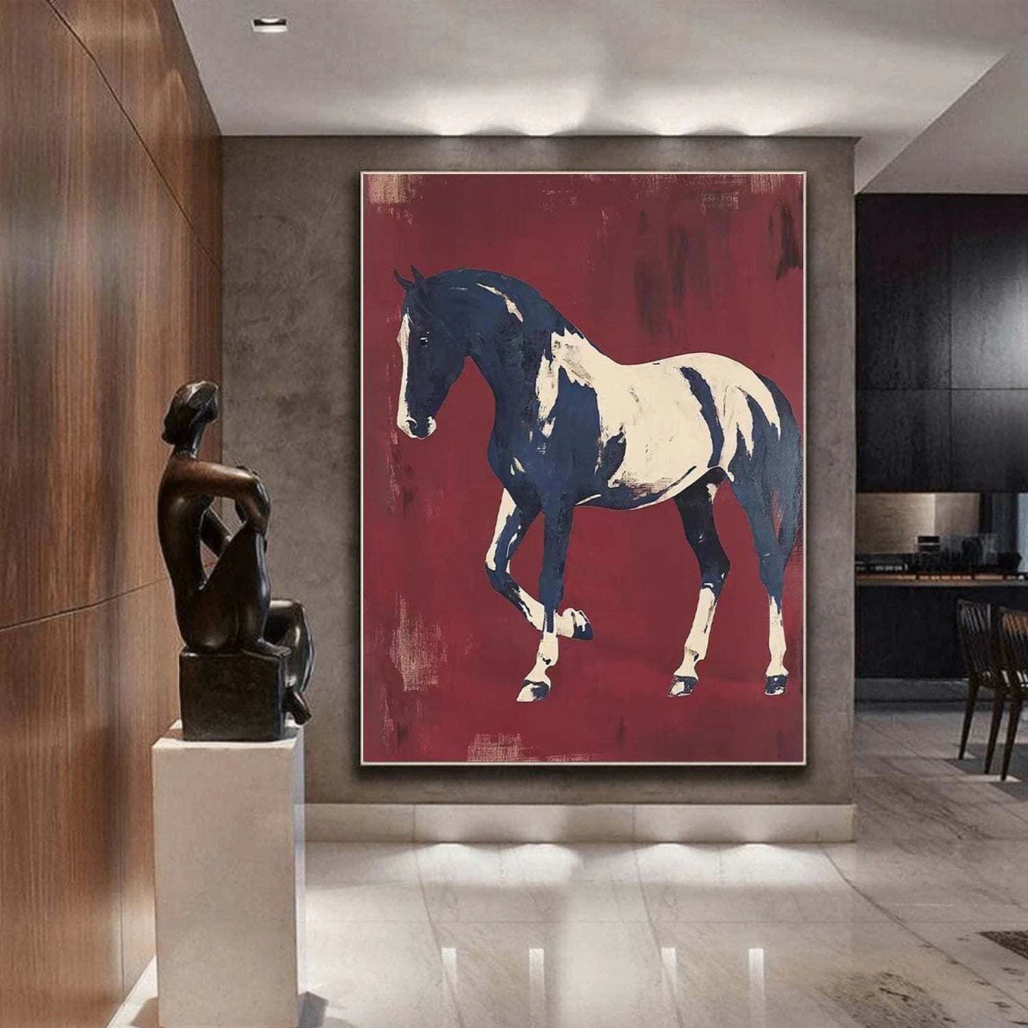 Abstract Animal Horse Canvas Art #AP189