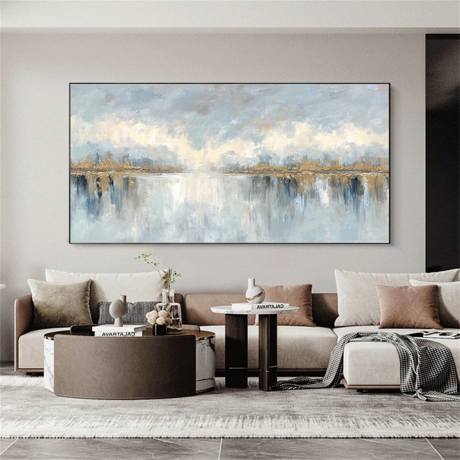 Blue & Green Abstract Wall Art #BG134