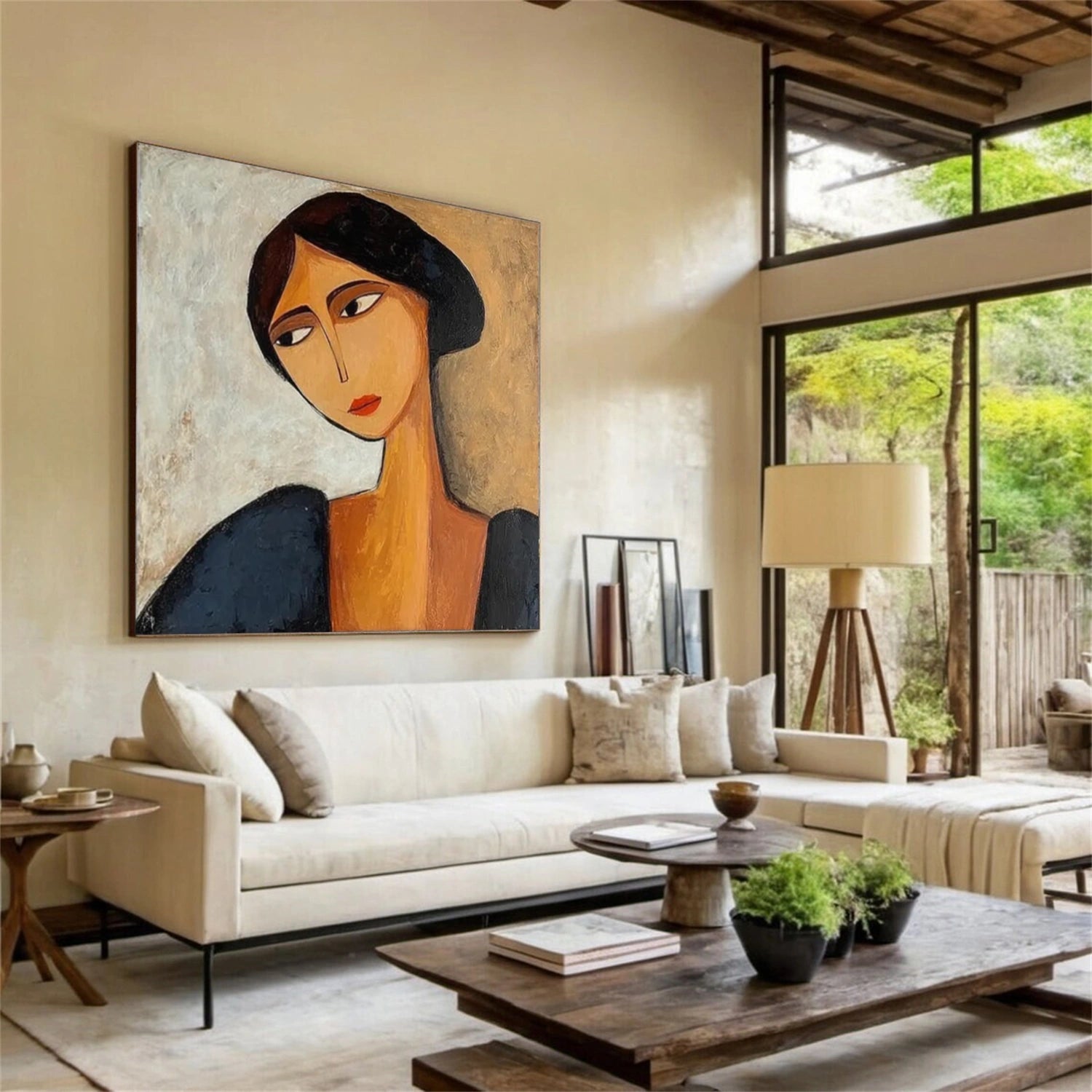 Colorful Abstract Portrait  Wall Art #PT027