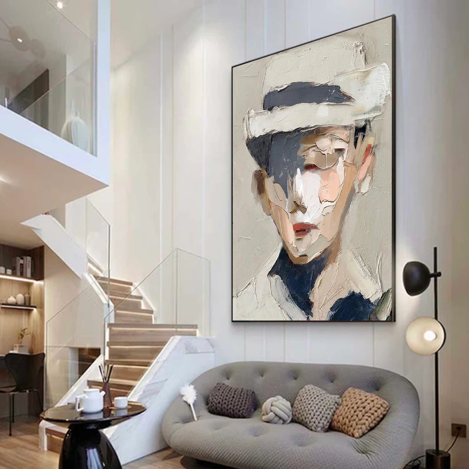 Abstract Portrait Texture Wall Art #PT 070