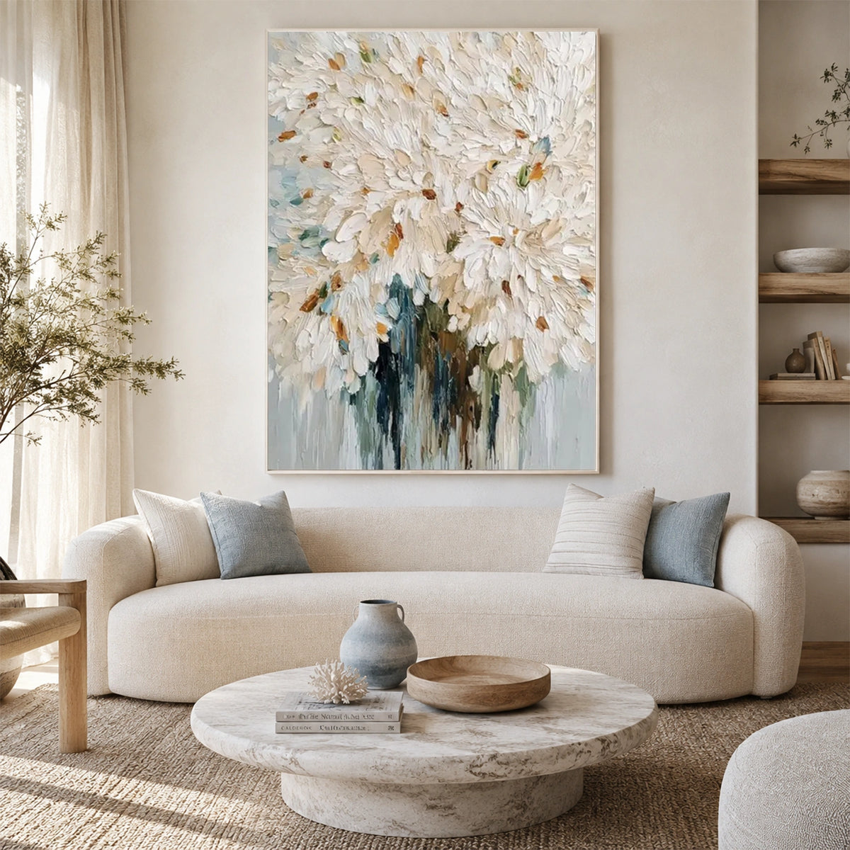 Flower & Tree Abstract Texture Canvas #FT 437