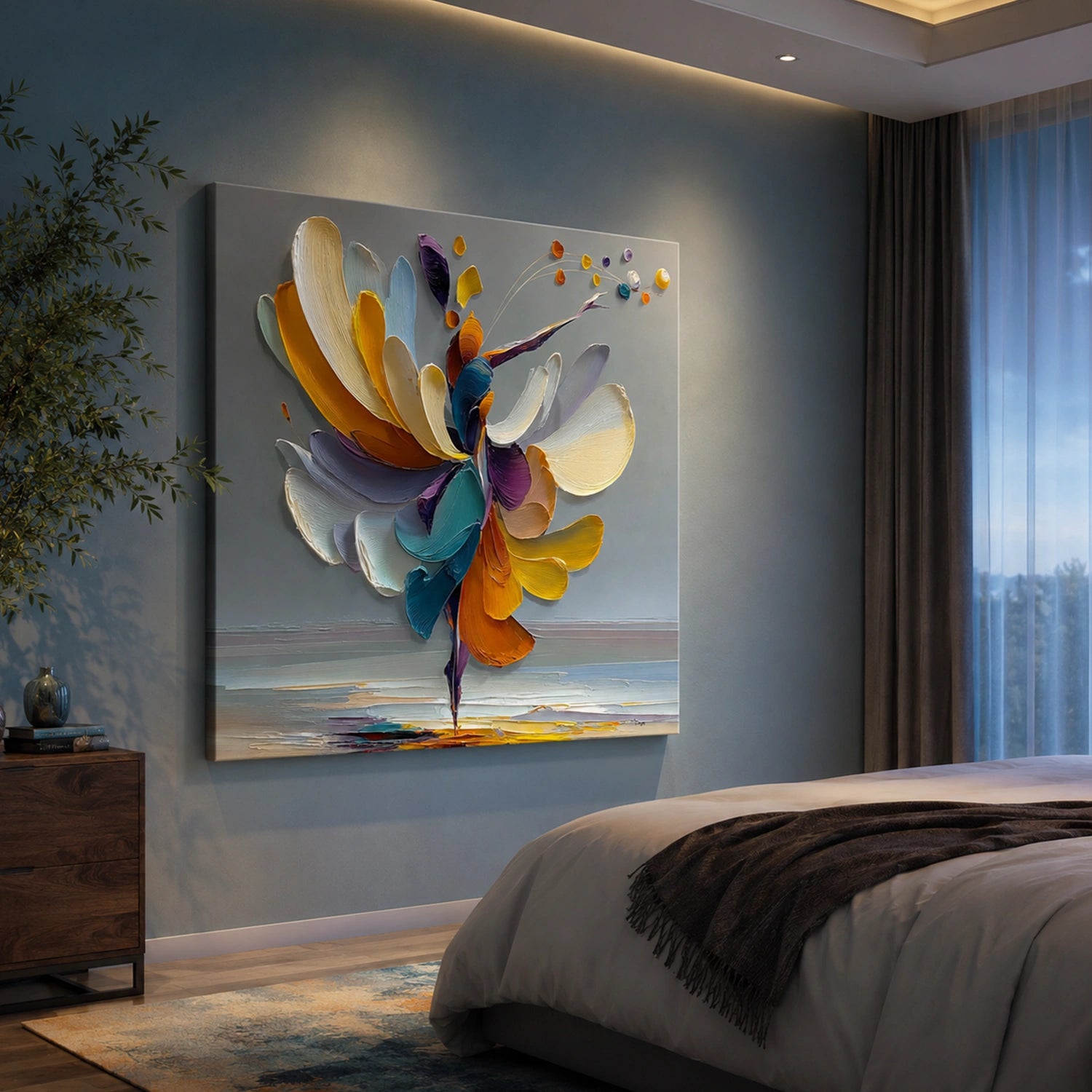 Abstract Portrait Texture Wall Art #PT 075