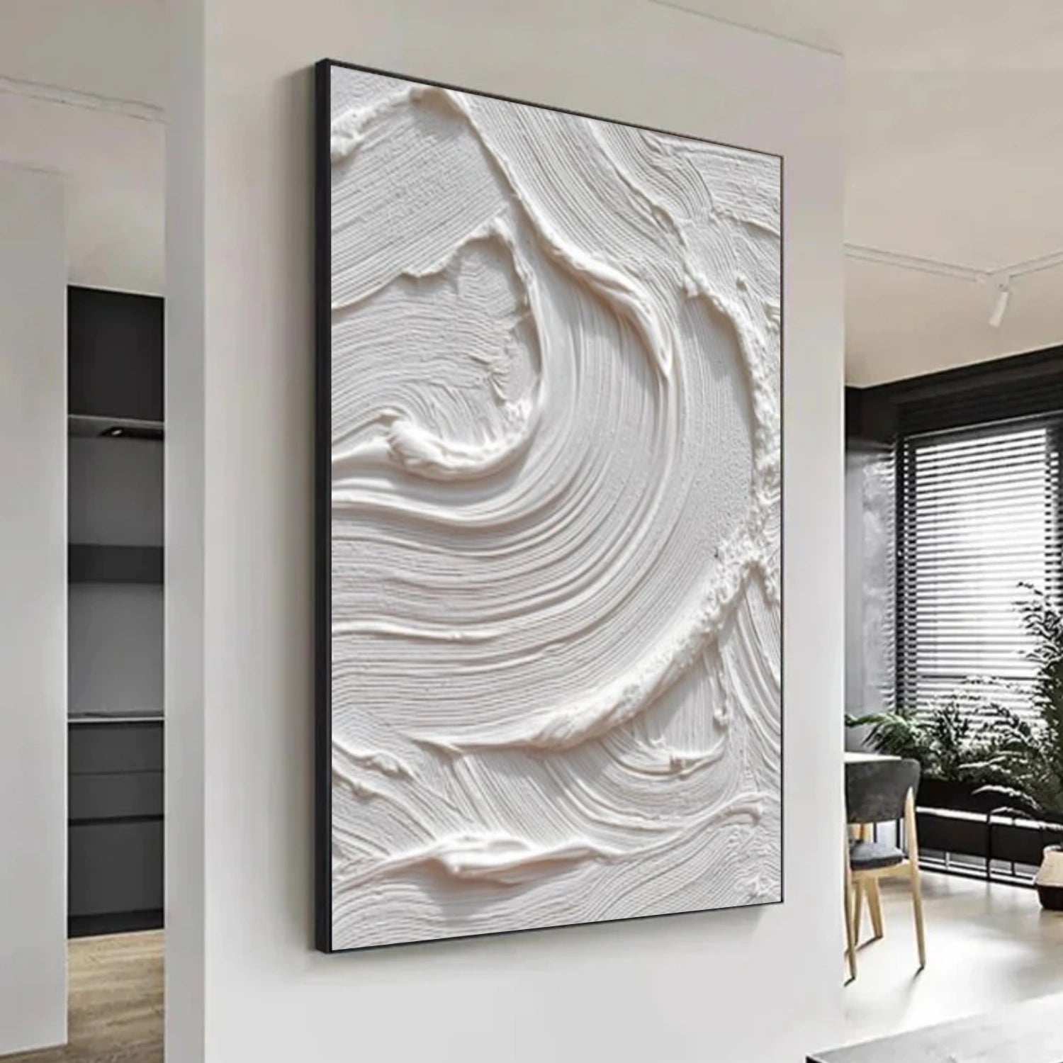 White Minimalist Texture Canvas # MM416