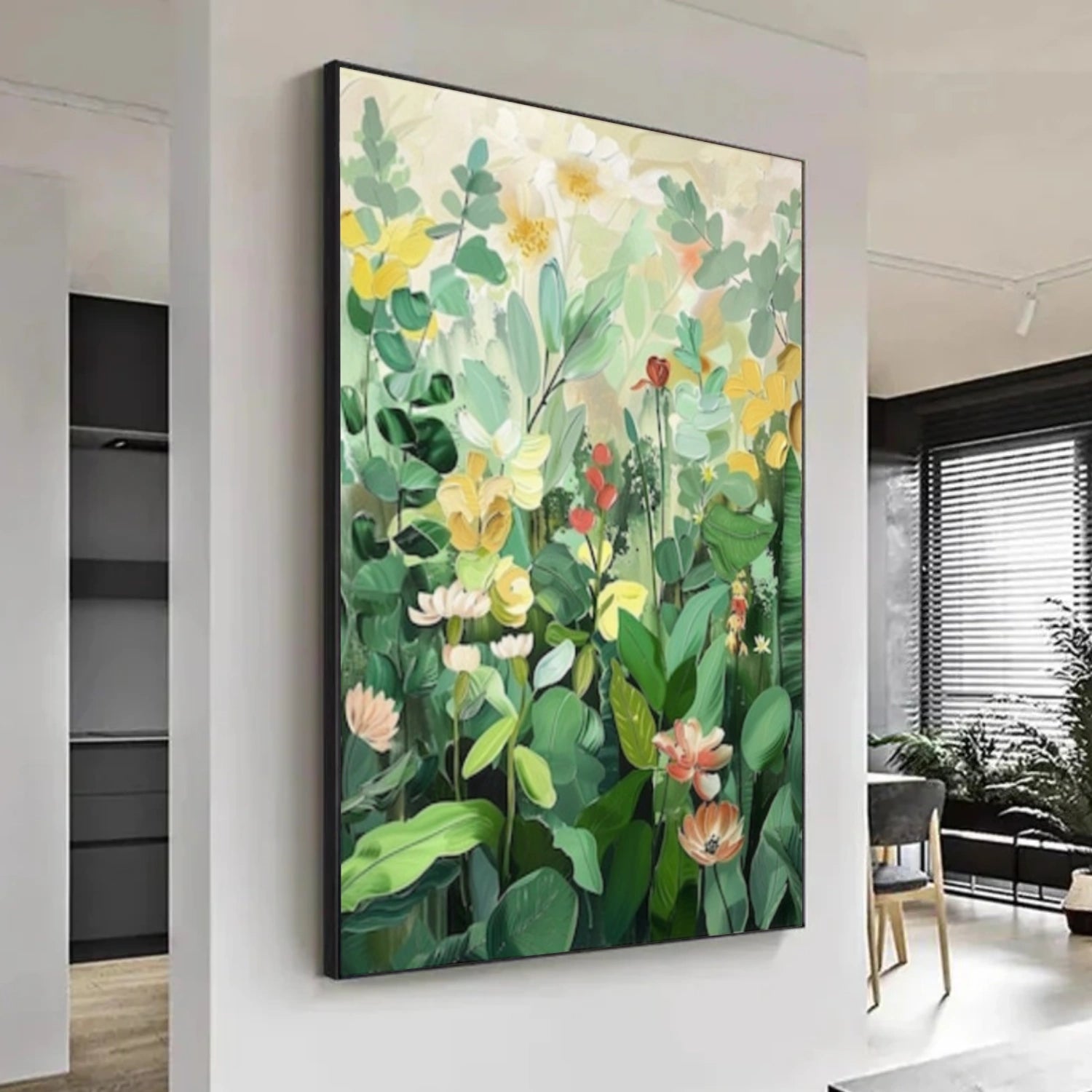 Flower & Tree Abstract Textured Canvas # FT 363