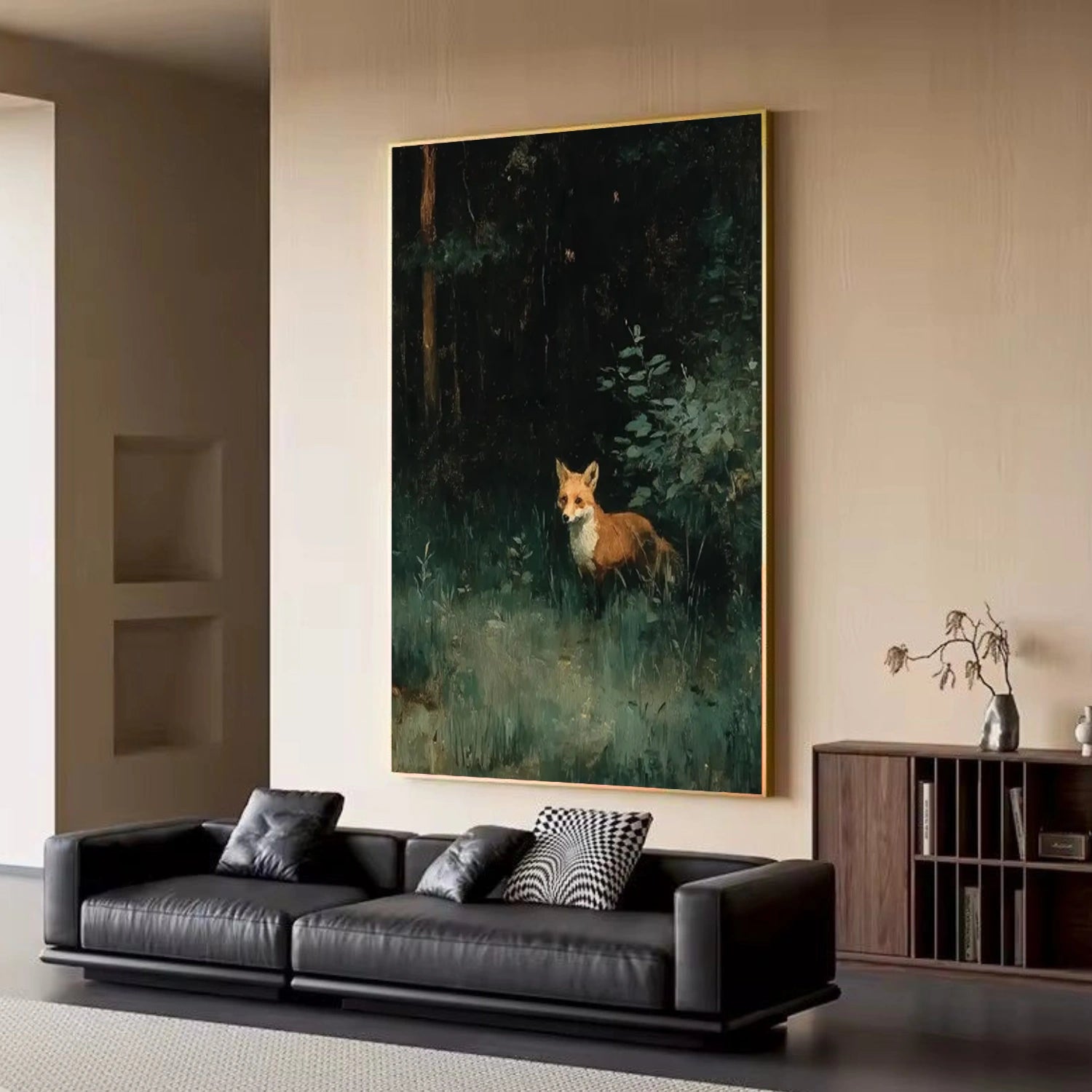 Abstract Animal Canvas Art #AP223