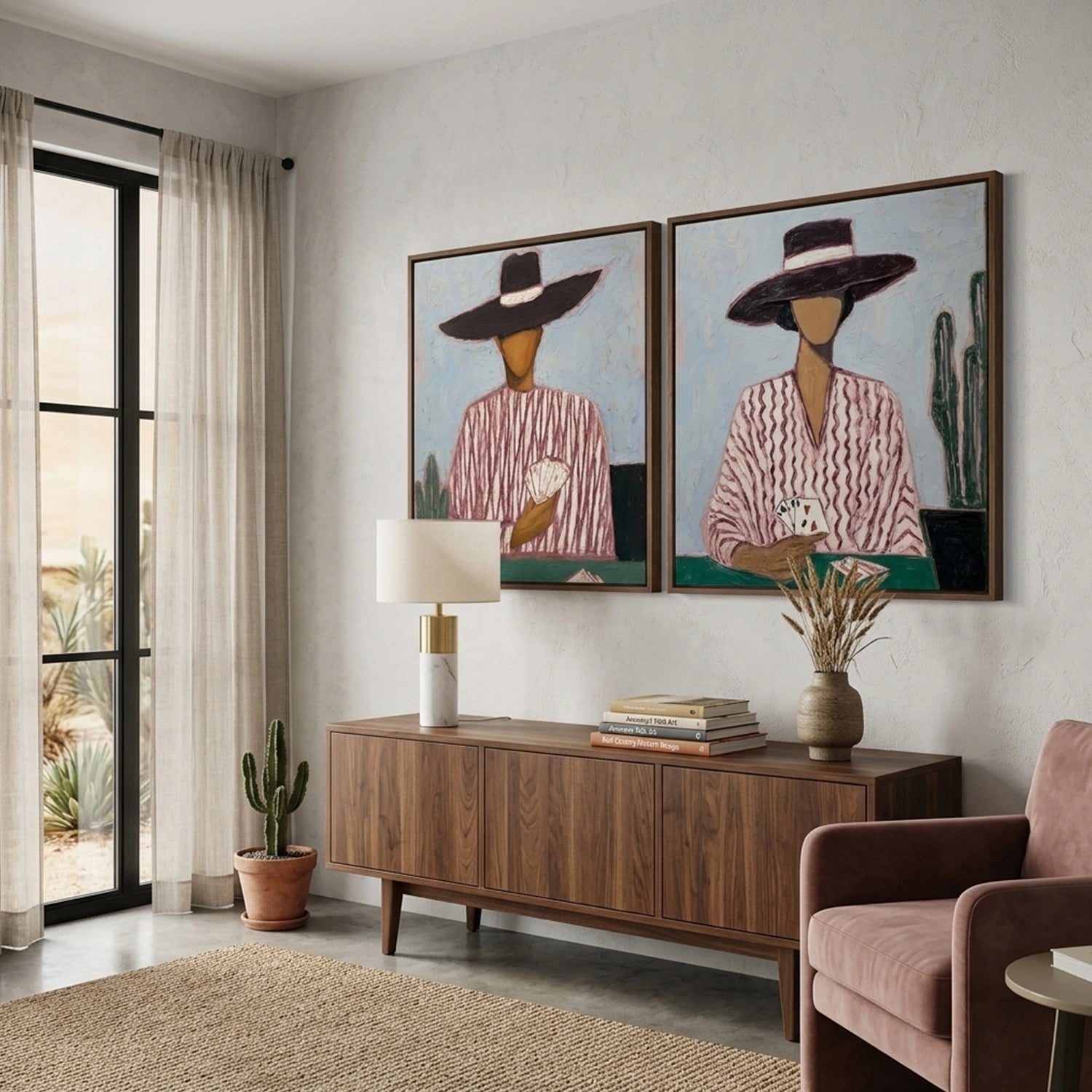 Americana Wall Art Square Set of 2 #VE013