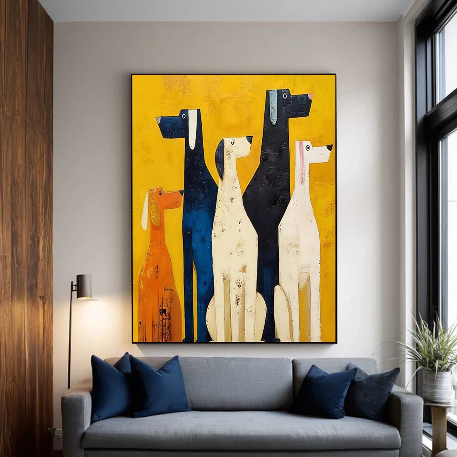 Colorful Abstract Animal Texture Canvas Art #AP234