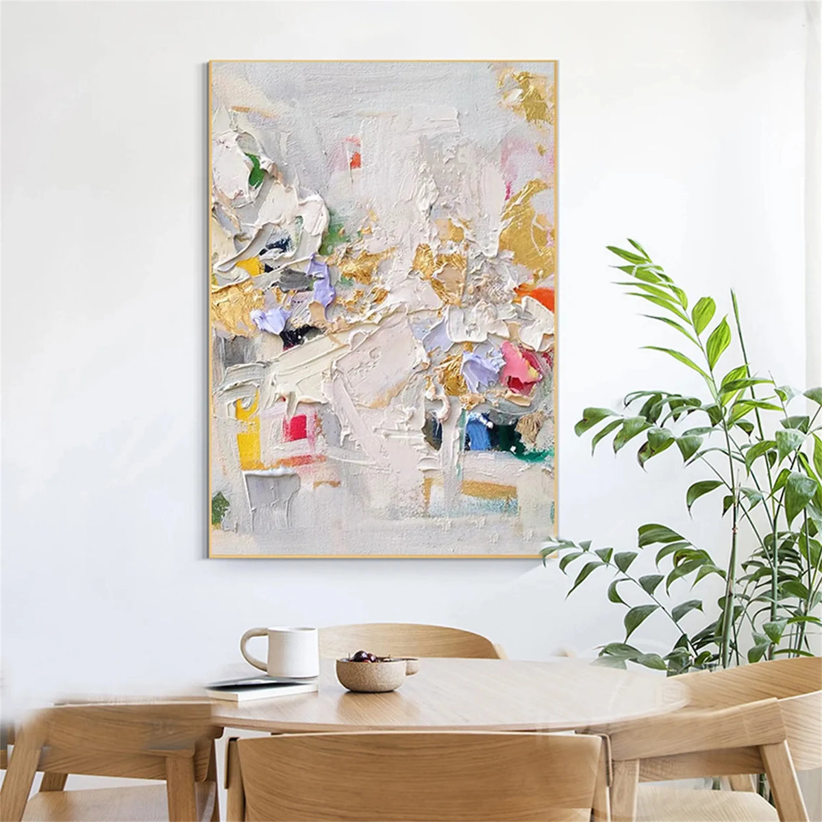 アート・デザイン・音楽 Baimei Large Original Beige Grey Abstract Modern Minimalist