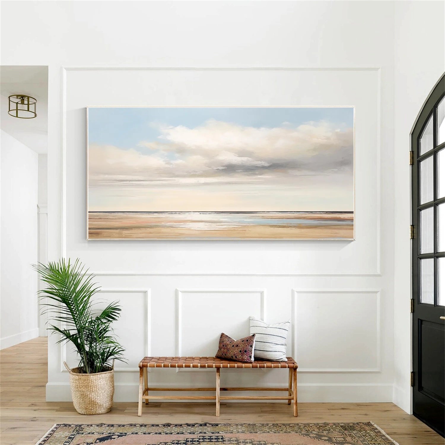 Ocean And Sky Abstract Canvas Art #OS 278
