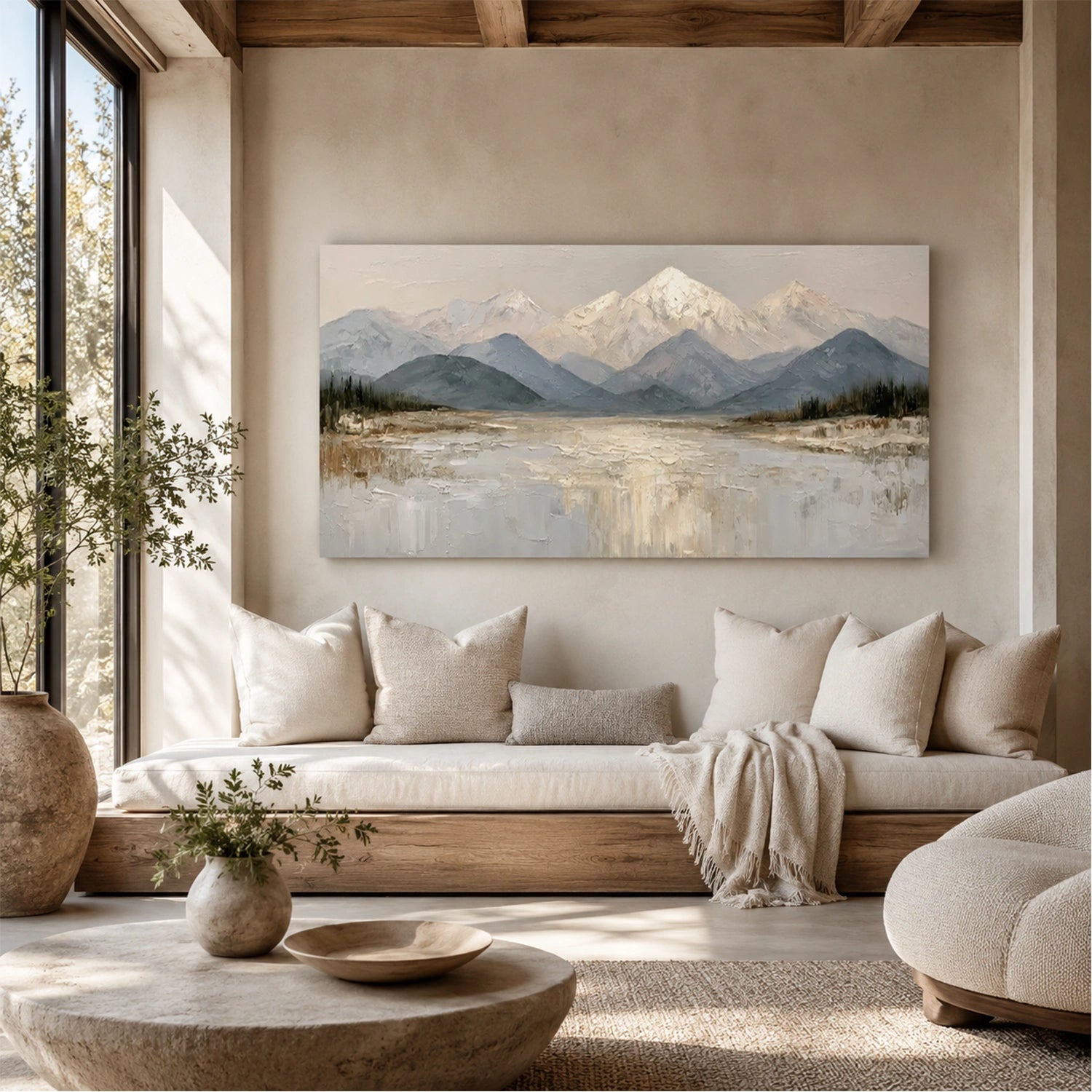 Minimalist Mountain Texture Canvas # MM465