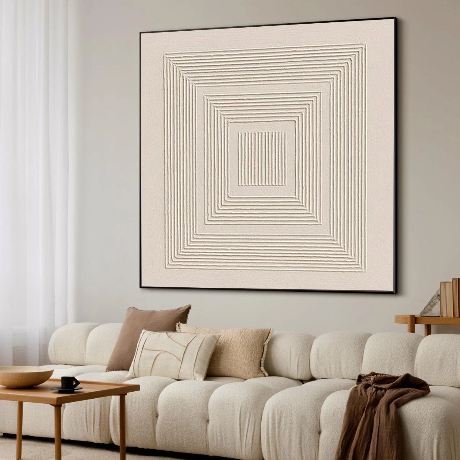 Beige Minimalist Texture Canvas Art  #MM399