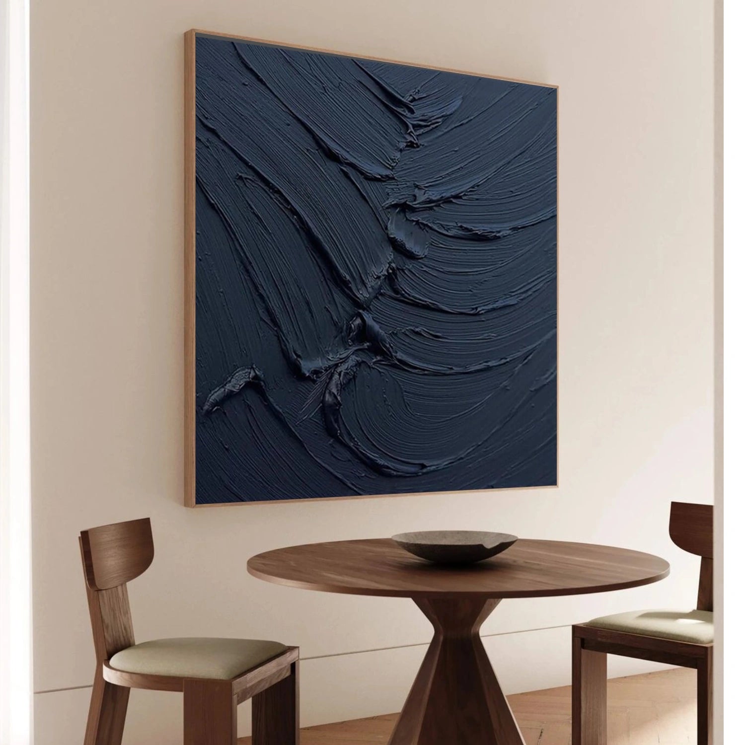 Blue Minimalist Texture Canvas Art  #MM397