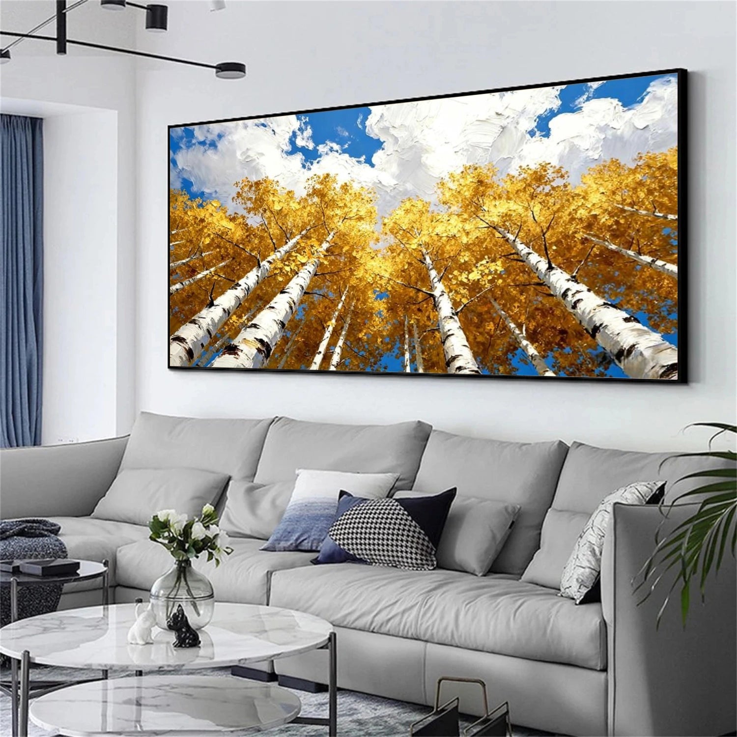 Colorful Flower & Tree Abstract Texture Canvas Art #FT 289