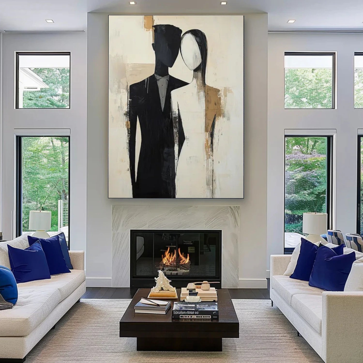 Contemporary Abstract Minimalist Textured Wall Art #CW049