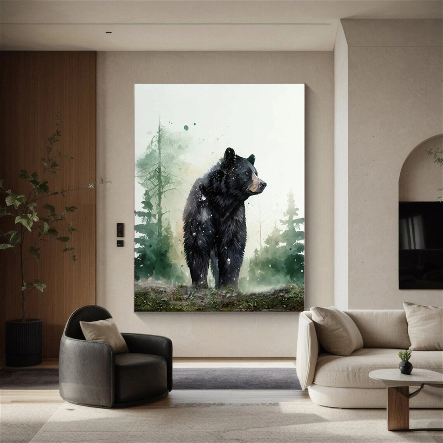 Abstract Animal Canvas Art #AP178