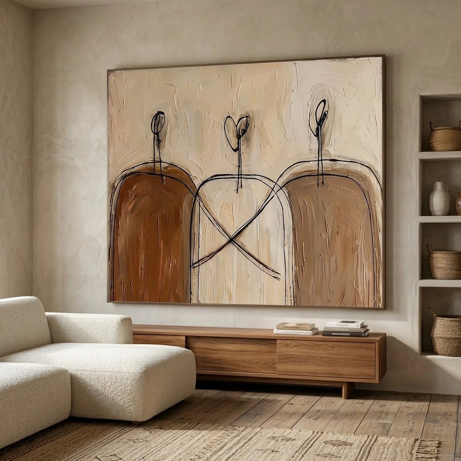 Abstract Portrait Texture Wall Art #PT 074