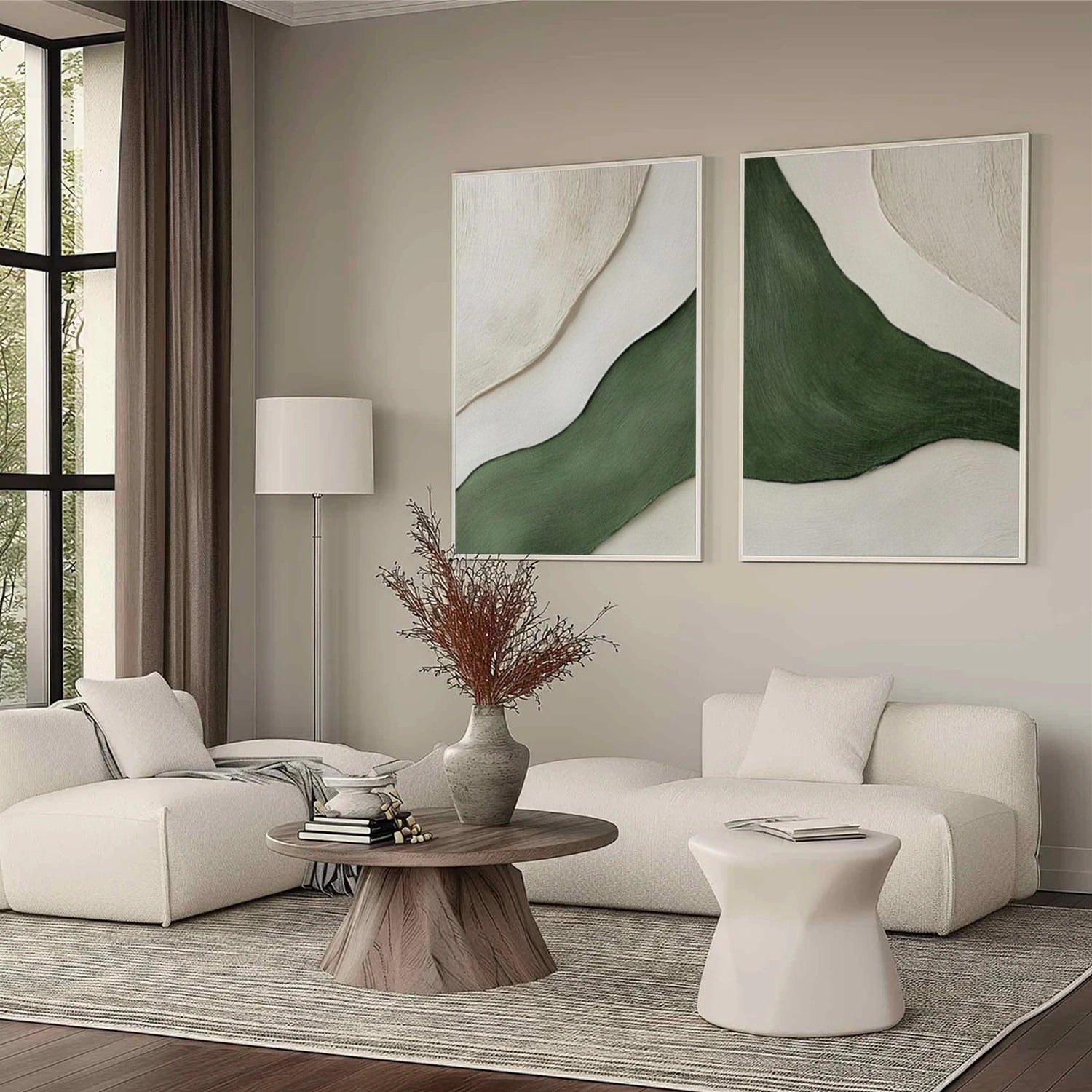 Minimalist Textured Canvas Art Set of 2 #MM381
