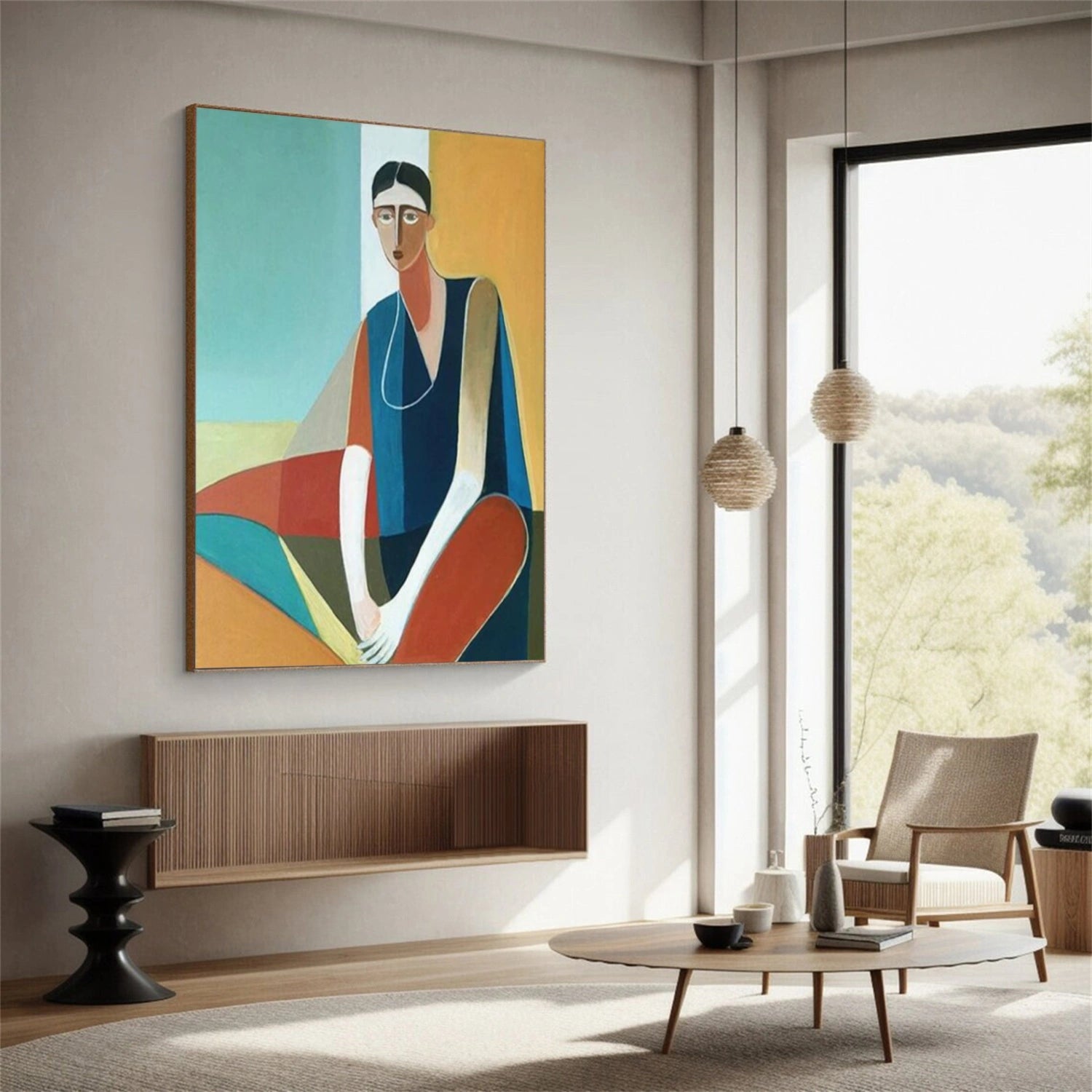 Colorful Abstract Portrait Wall Art #PT017