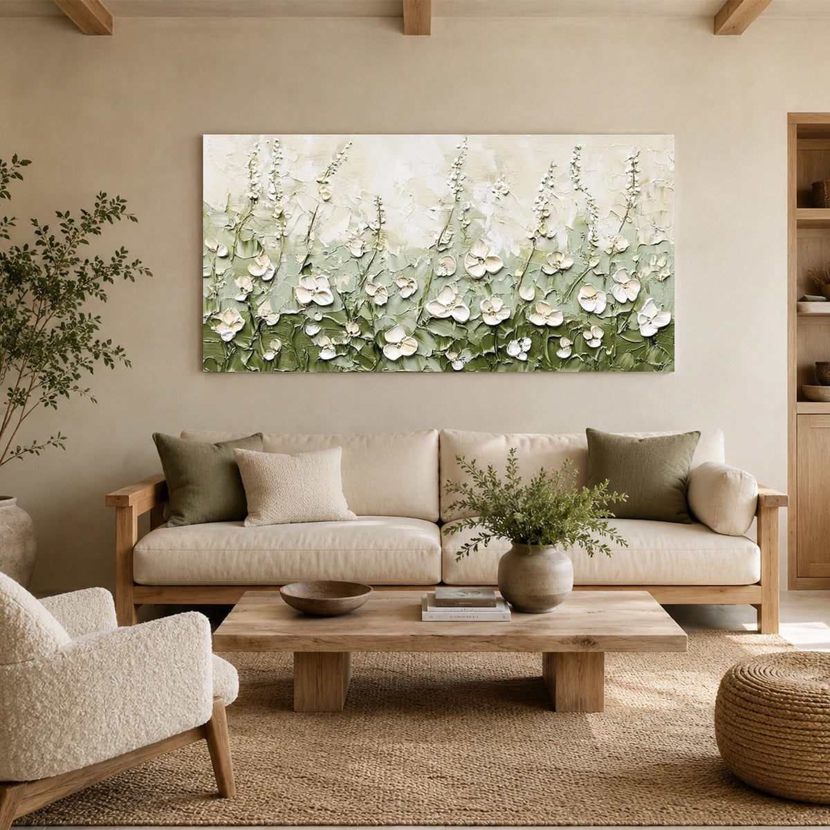 Flower & Tree Abstract Texture Canvas #FT 433