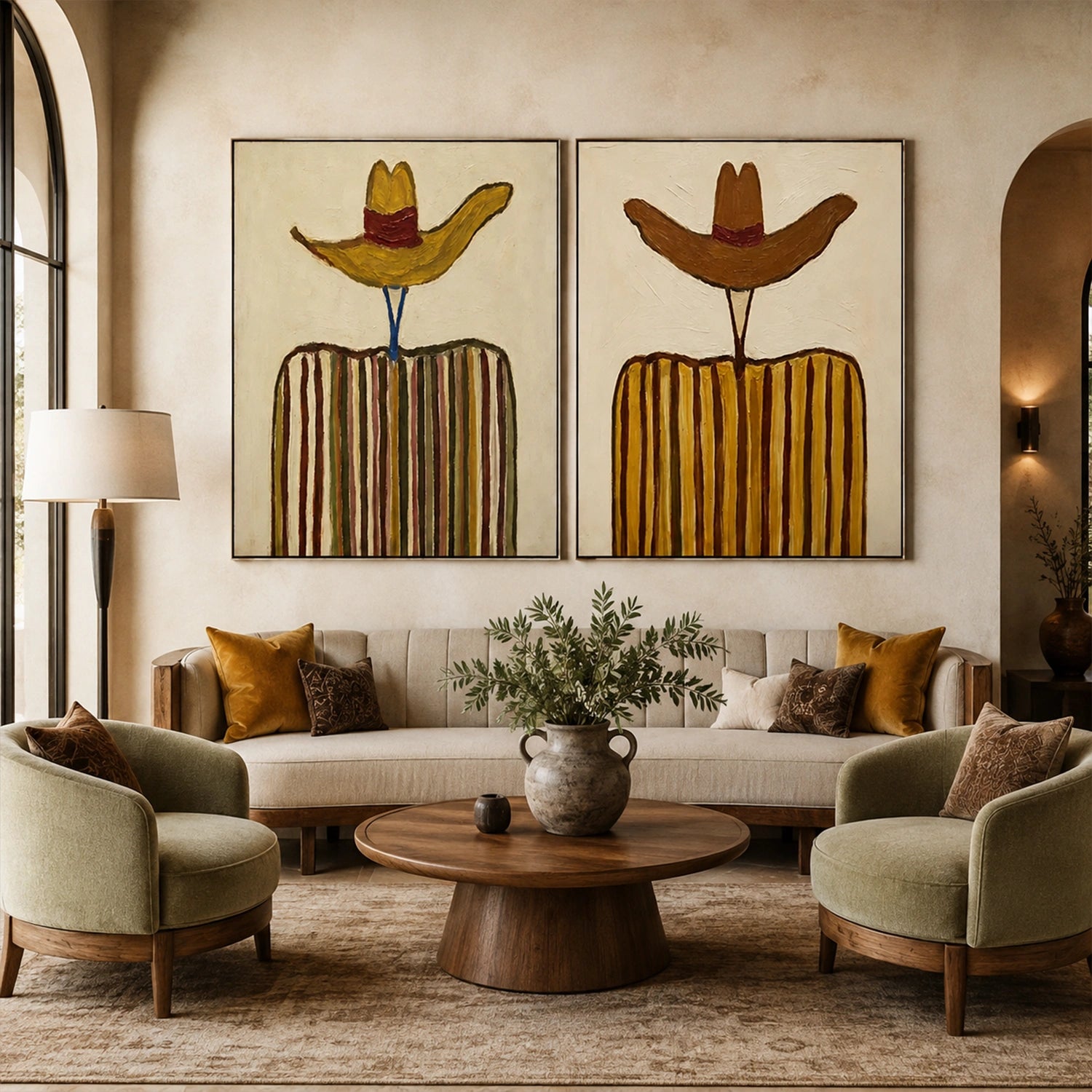 Western Figurative Art Set of 2 #VE169