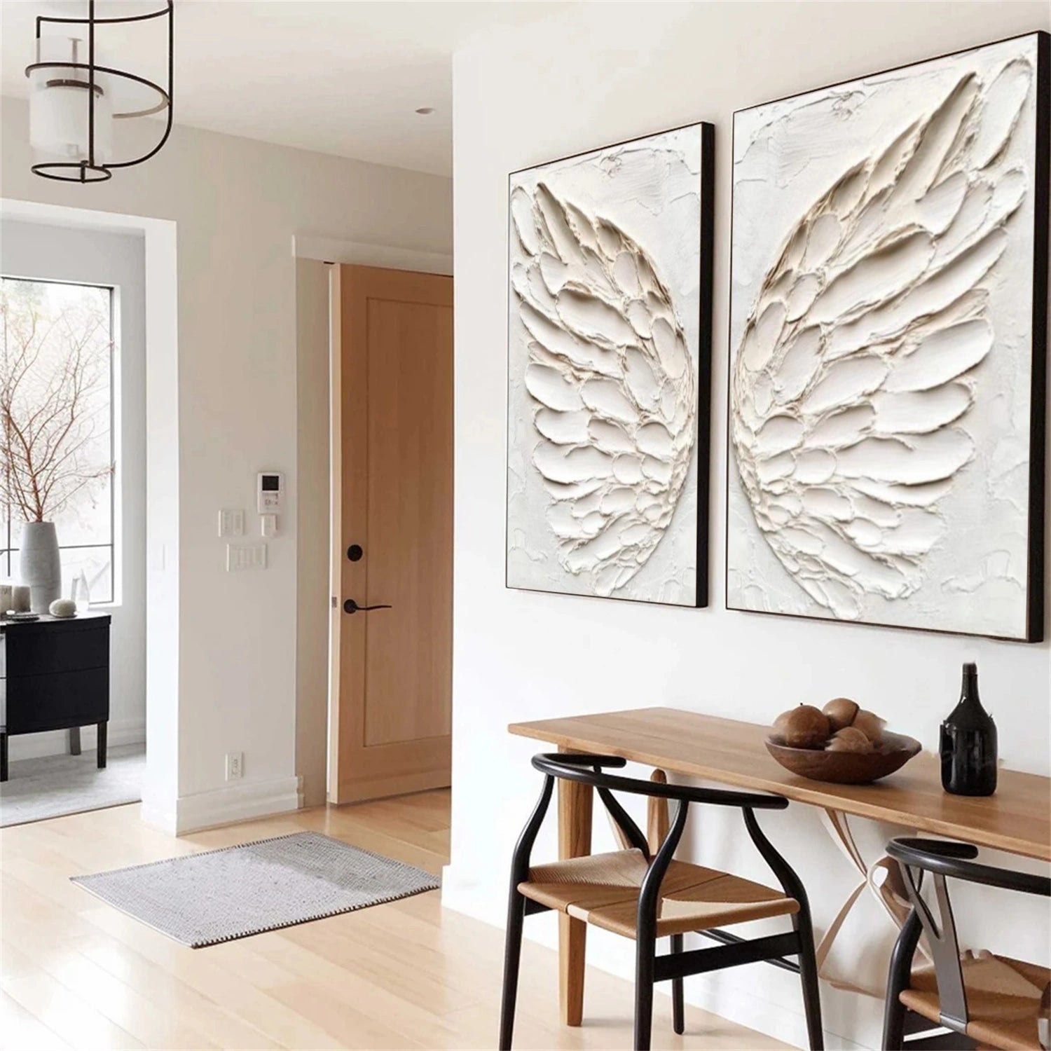 Abstract Angel Portrait Textured Wall Art Set of 2 #PT 058