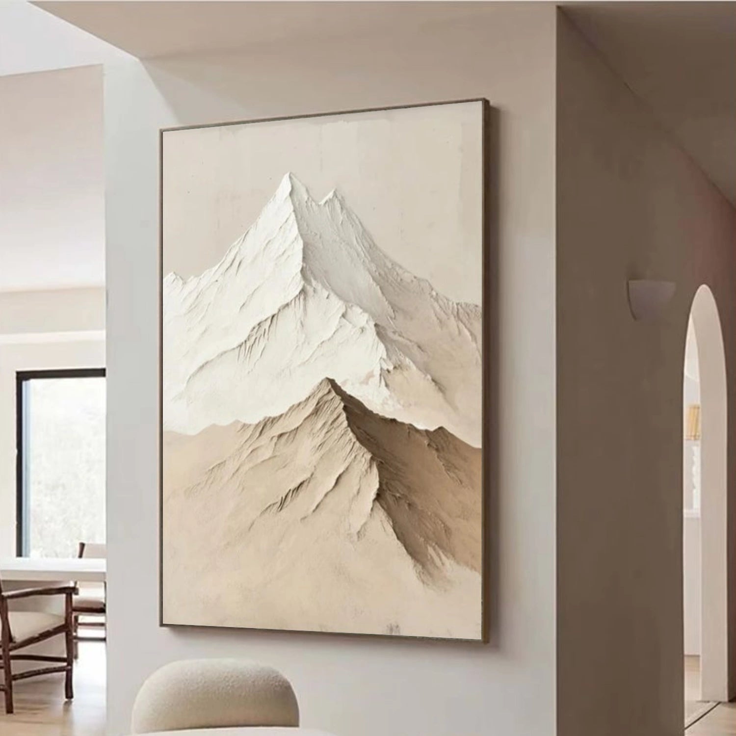 Minimalist Mountain Texture Canvas  # MM394