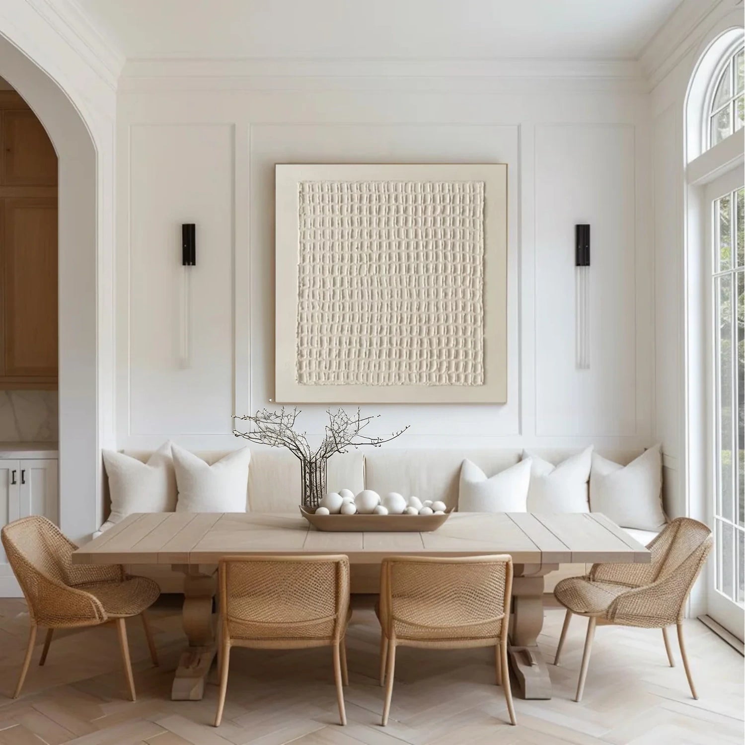 Beige & Brown Abstract #BB136