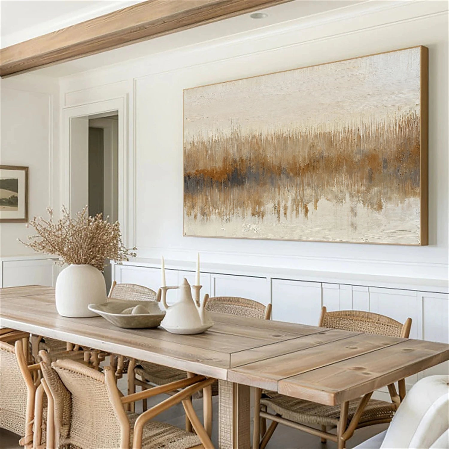 Beige & Brown Abstract Wall Art #BB186