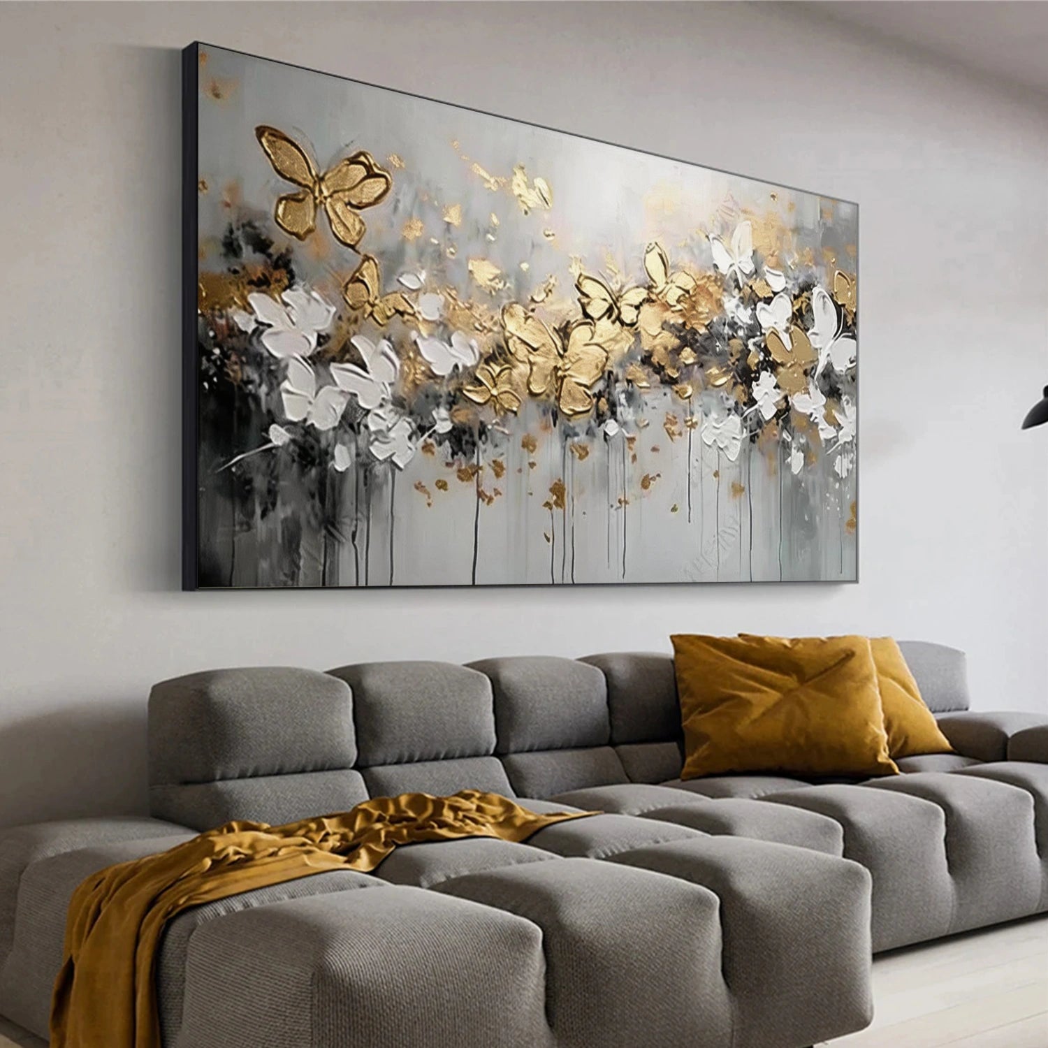 Flower & Tree Abstract Textured Canvas # FT 377