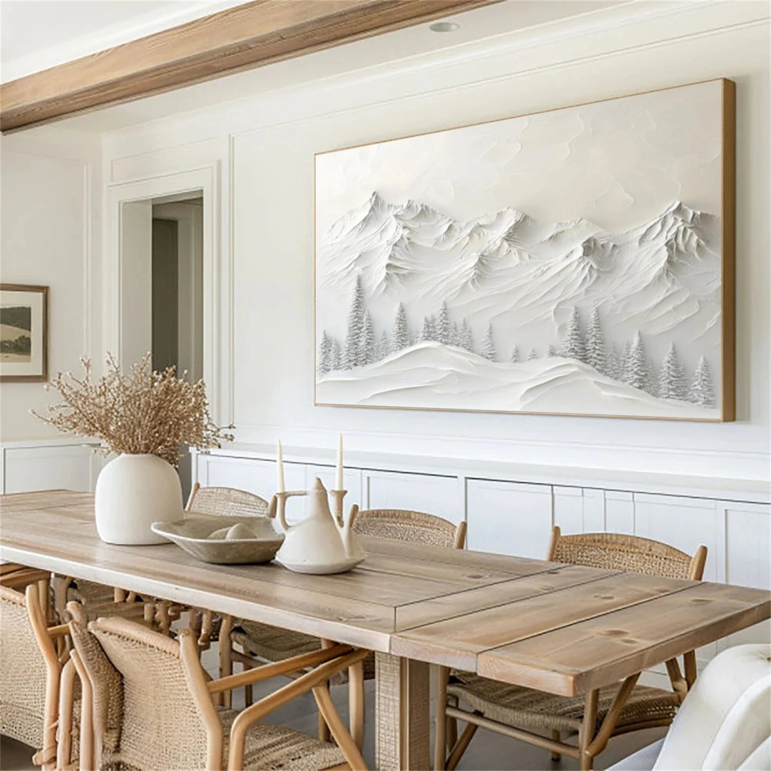 Abstract Mountain Textured Canvas Art #MM329