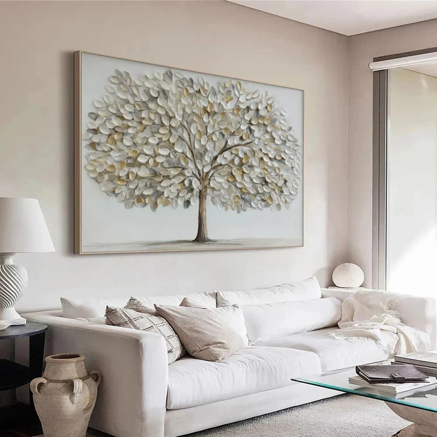 Flower & Tree Abstract Texture Canvas Art #FT 259
