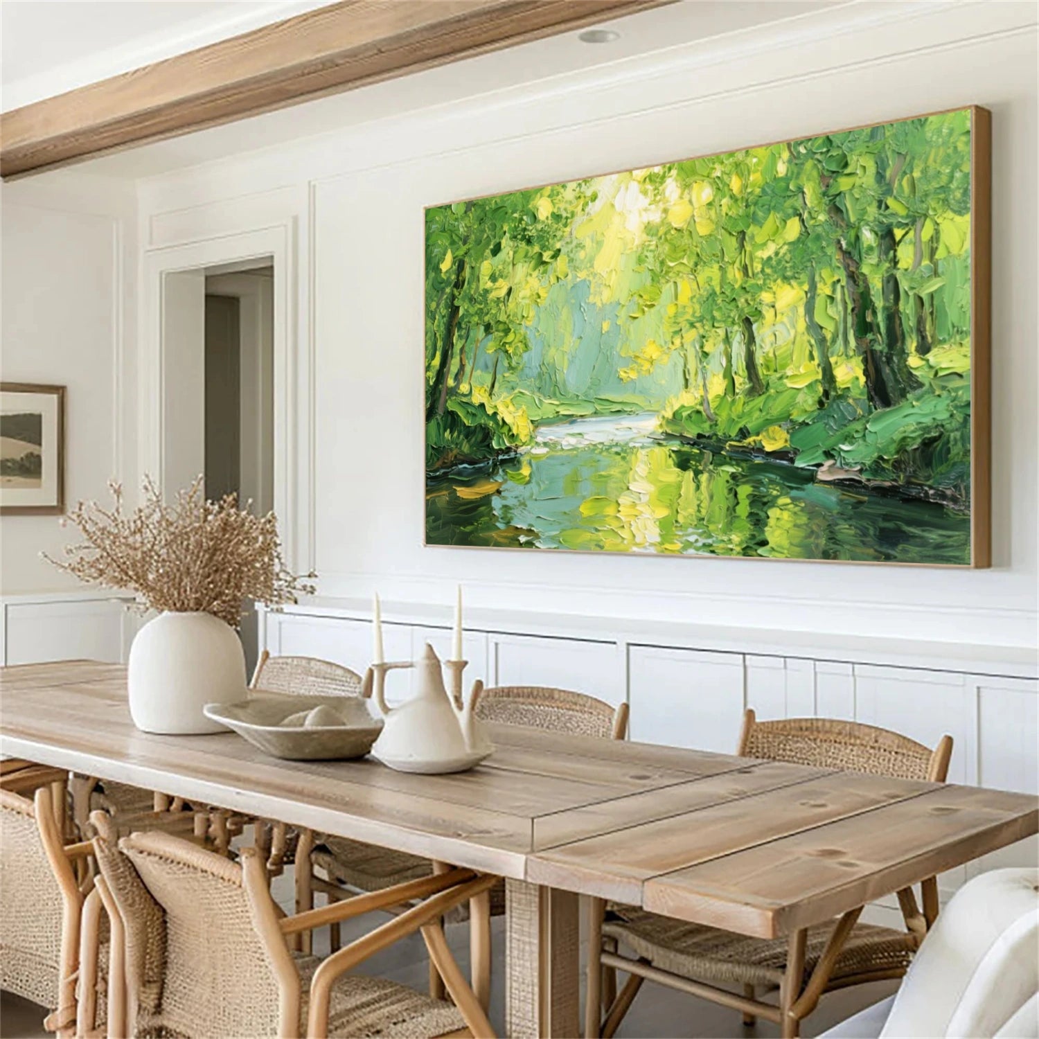 Flower & Tree Abstract Texture Canvas Art #FT 268